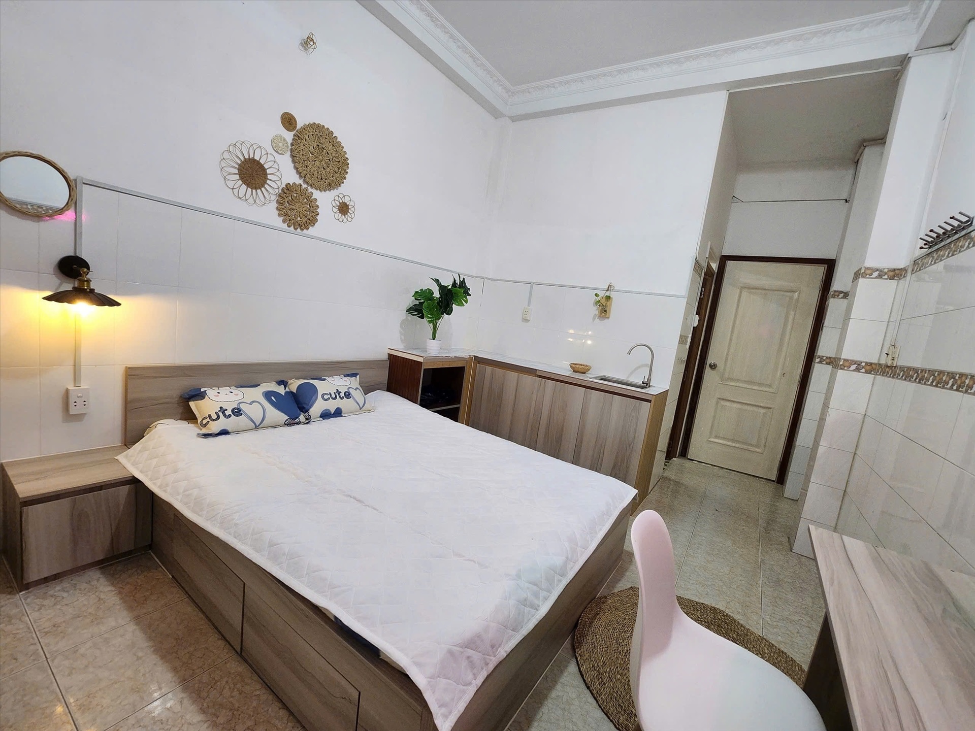 Phòng trọ Studio 30m2 tại NQ Housing Hai Bà Trưng - Quận 1 - Phòng ngủ