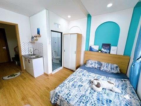 Phòng trọ Studio 20m2 tại AV House 2 Thạnh Lộc 29 - Quận 12 - Phòng ngủ