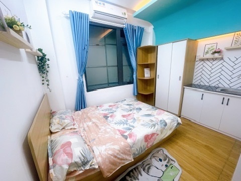 Phòng trọ Studio 20m2 tại AV House 2 Thạnh Lộc 29 - Quận 12 - Phòng ngủ