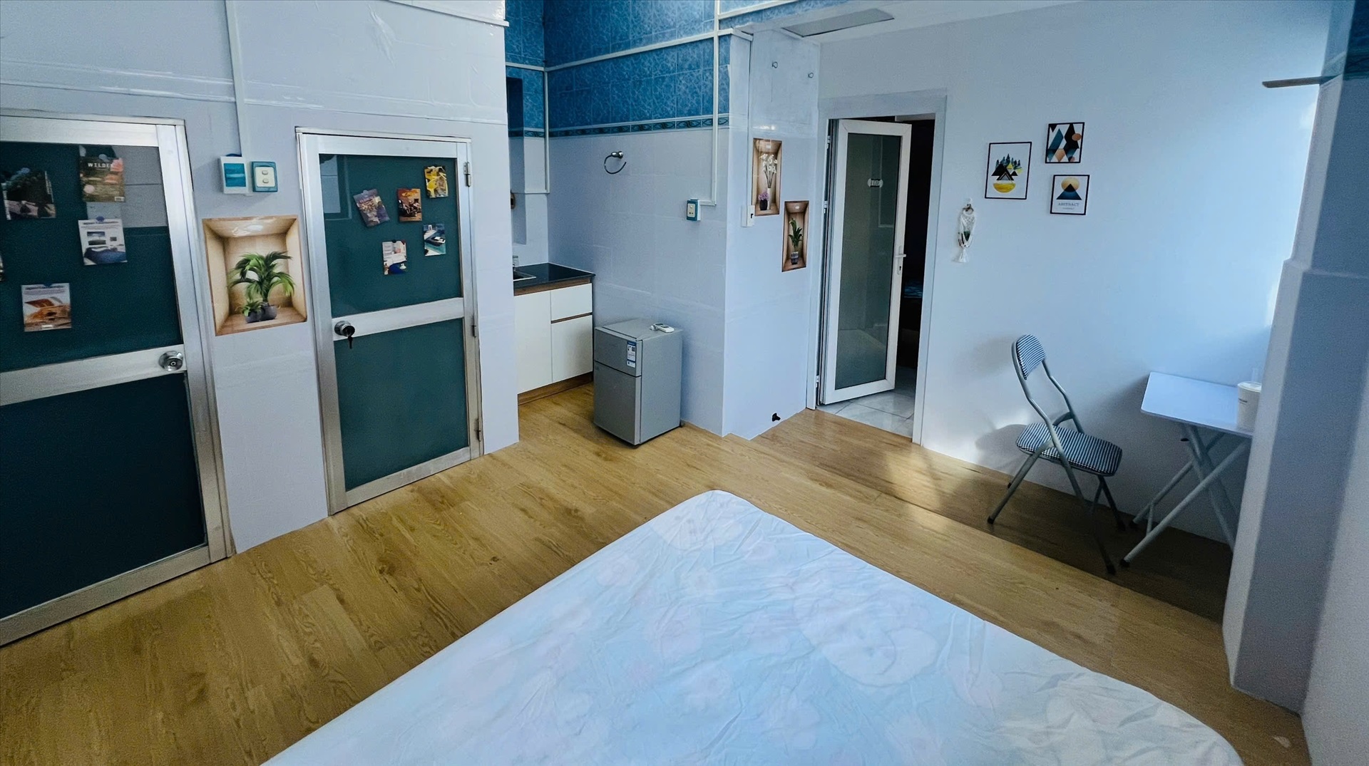 Phòng trọ Studio 20m2 tại NQ Housing Điện Biên Phủ 2 - Bình Thạnh - Phòng ngủ