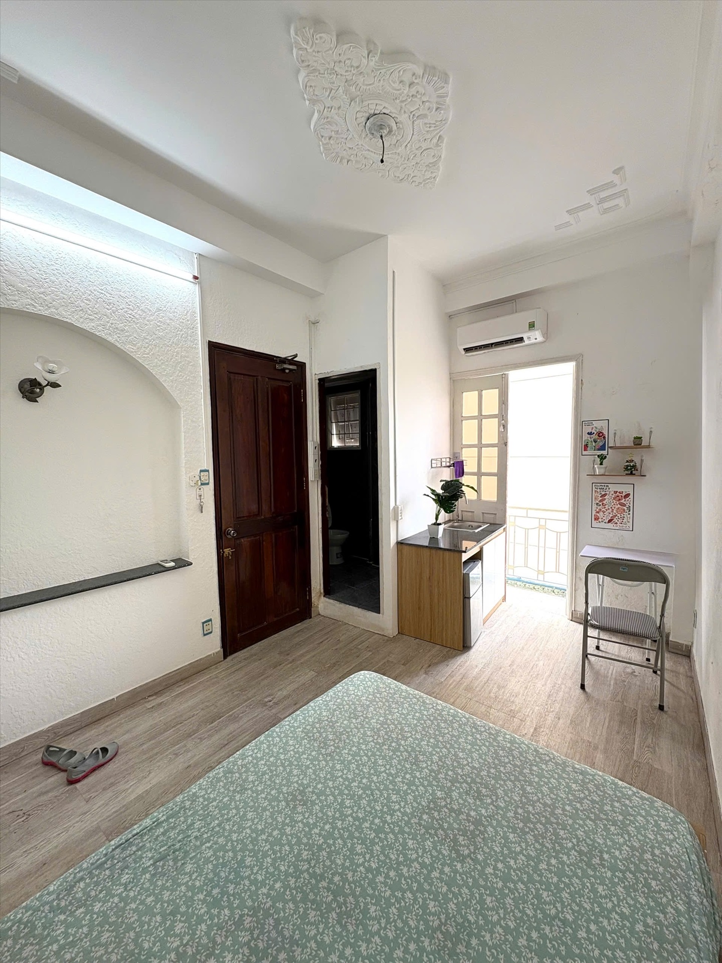 Phòng trọ Studio 18m2 tại NQ Housing Điện Biên Phủ 2 - Bình Thạnh - Phòng ngủ