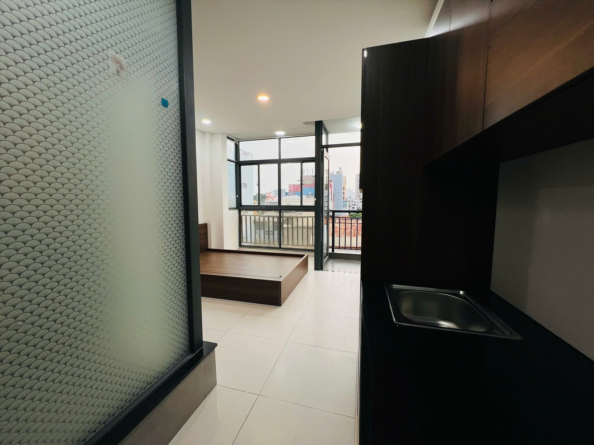 Phòng trọ Studio 25m2 tại PTB Home Trần Hưng Đạo - Quận 1 - Phòng bếp