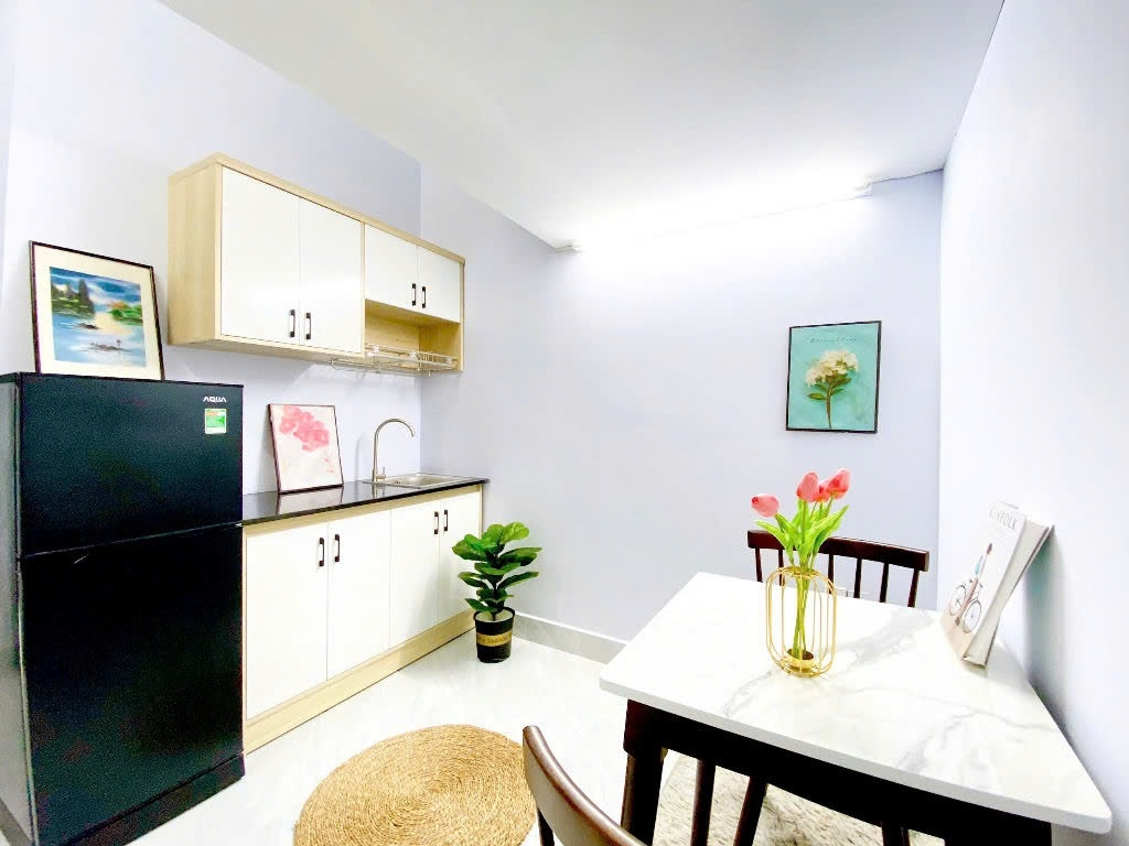 Phòng trọ Duplex 25m2 tại Yolo House Đất Thánh - Tân Bình - Phòng khách