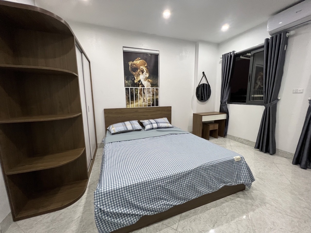 Phòng trọ Studio 30m2 tại Sunny Apartment Quan Nhân - Thanh Xuân - Phòng ngủ