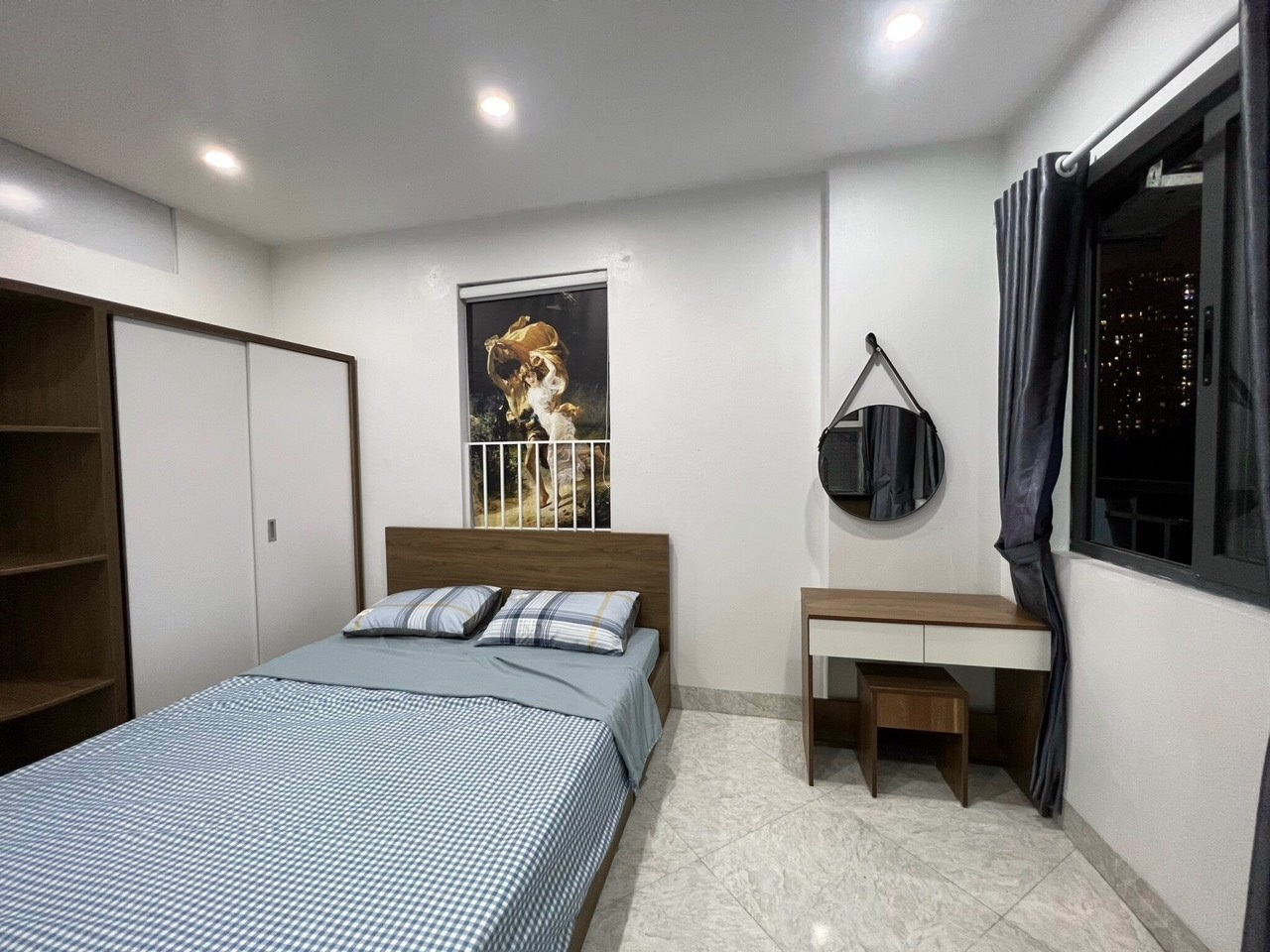Phòng trọ Studio 30m2 tại Sunny Apartment Quan Nhân - Thanh Xuân - Phòng ngủ