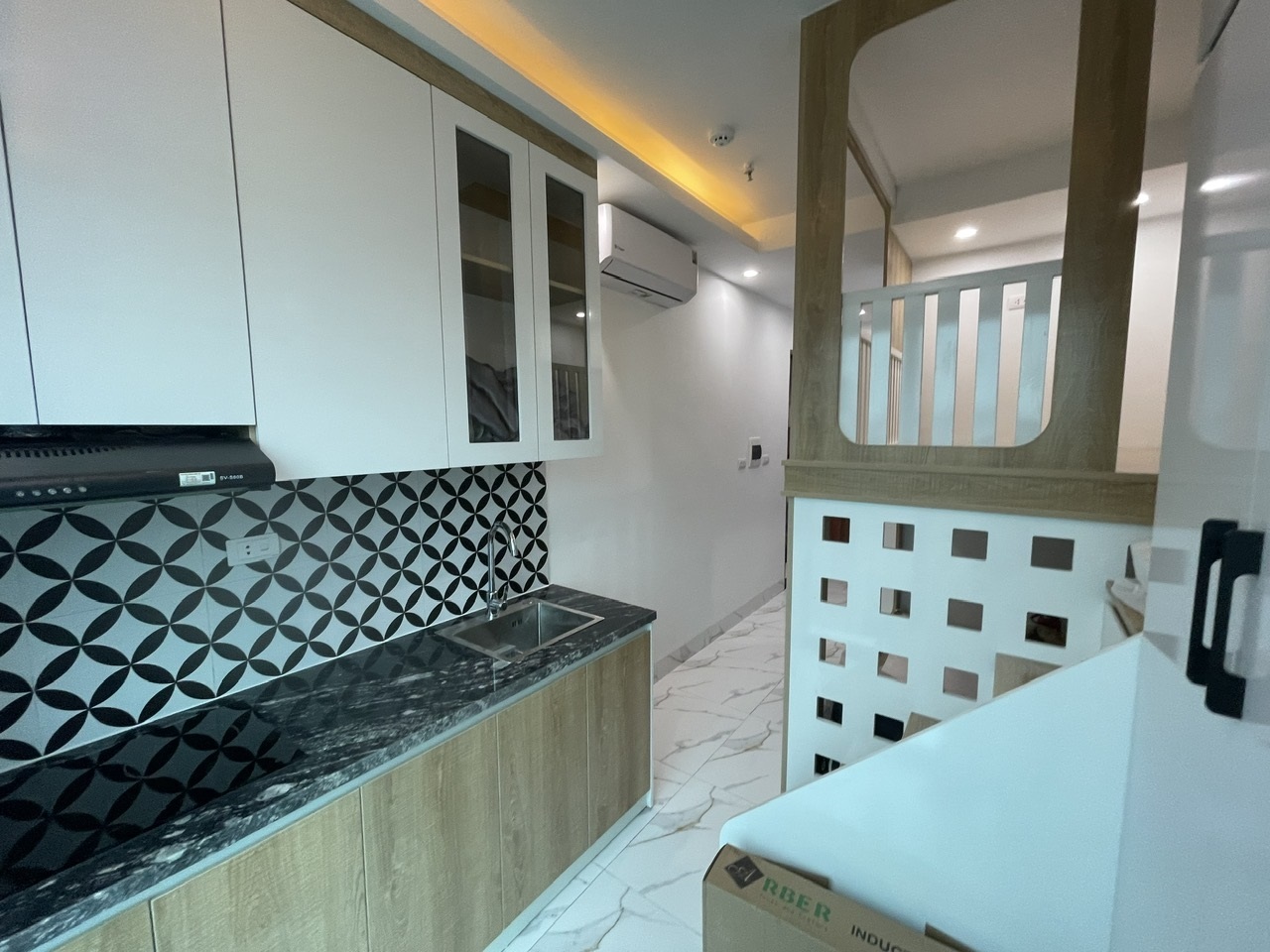 Phòng trọ Studio 30m2 tại Sunny Apartment Khương Đình - Thanh Xuân - Phòng bếp
