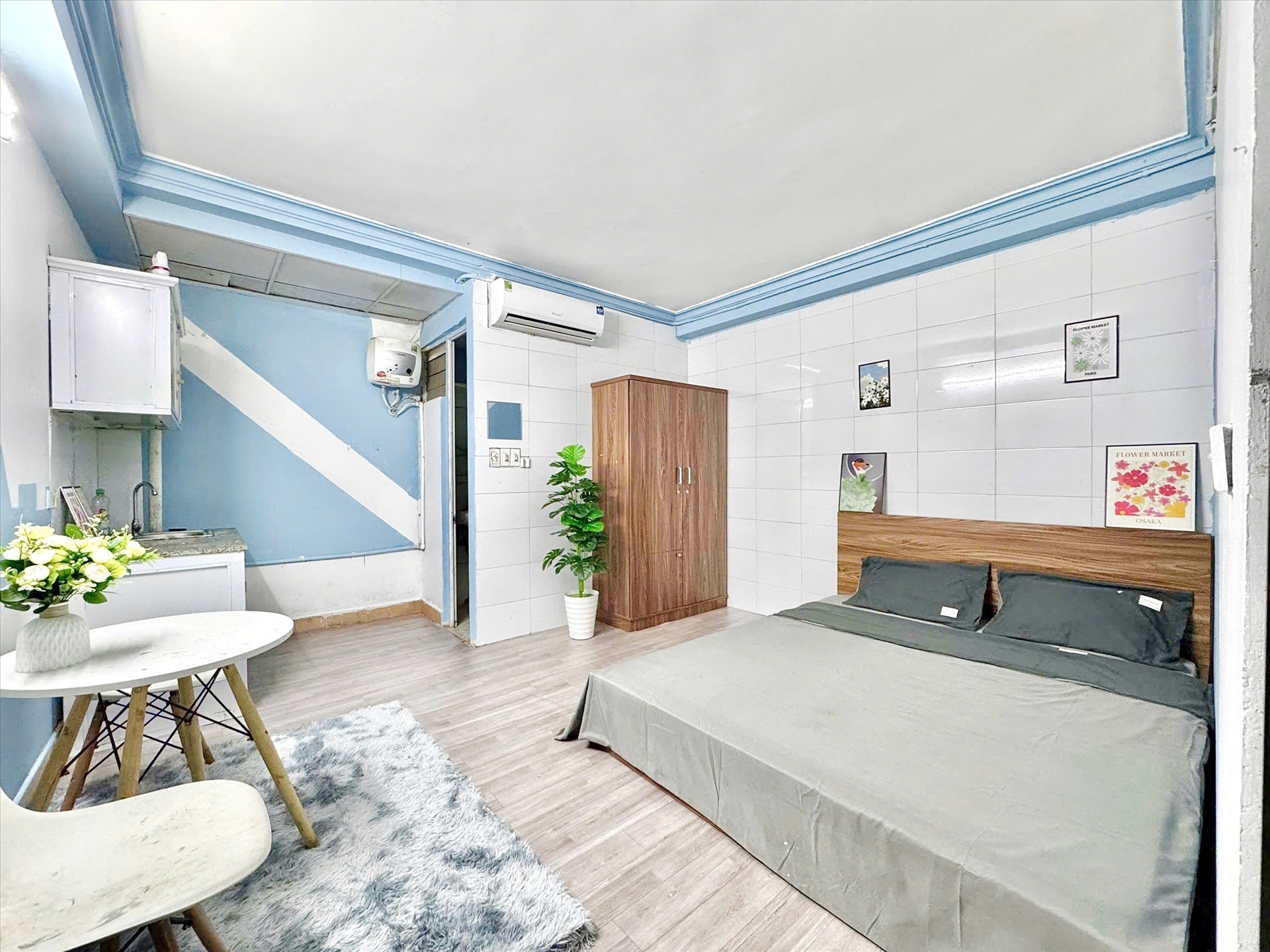 Phòng trọ Studio 20m2 tại Timehouse Phú Mỹ - Nam Từ Liêm - Phòng ngủ
