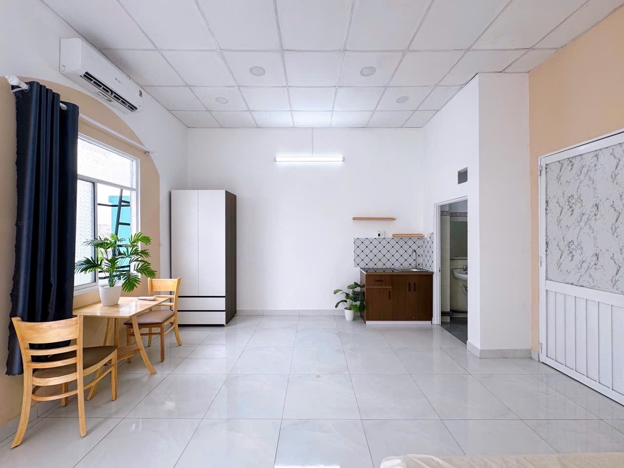 Phòng trọ Studio 30m2 tại AV House Hà Huy Giáp  - Quận 12 - Phòng ngủ