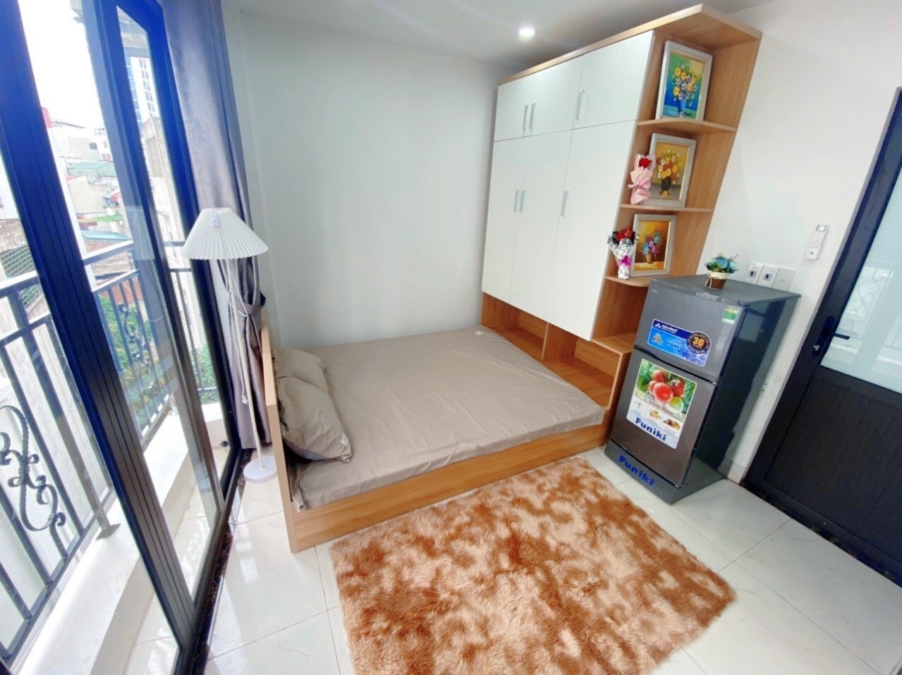 Phòng trọ Studio 25m2 tại Timehouse Phú Mỹ - Nam Từ Liêm - Phòng ngủ