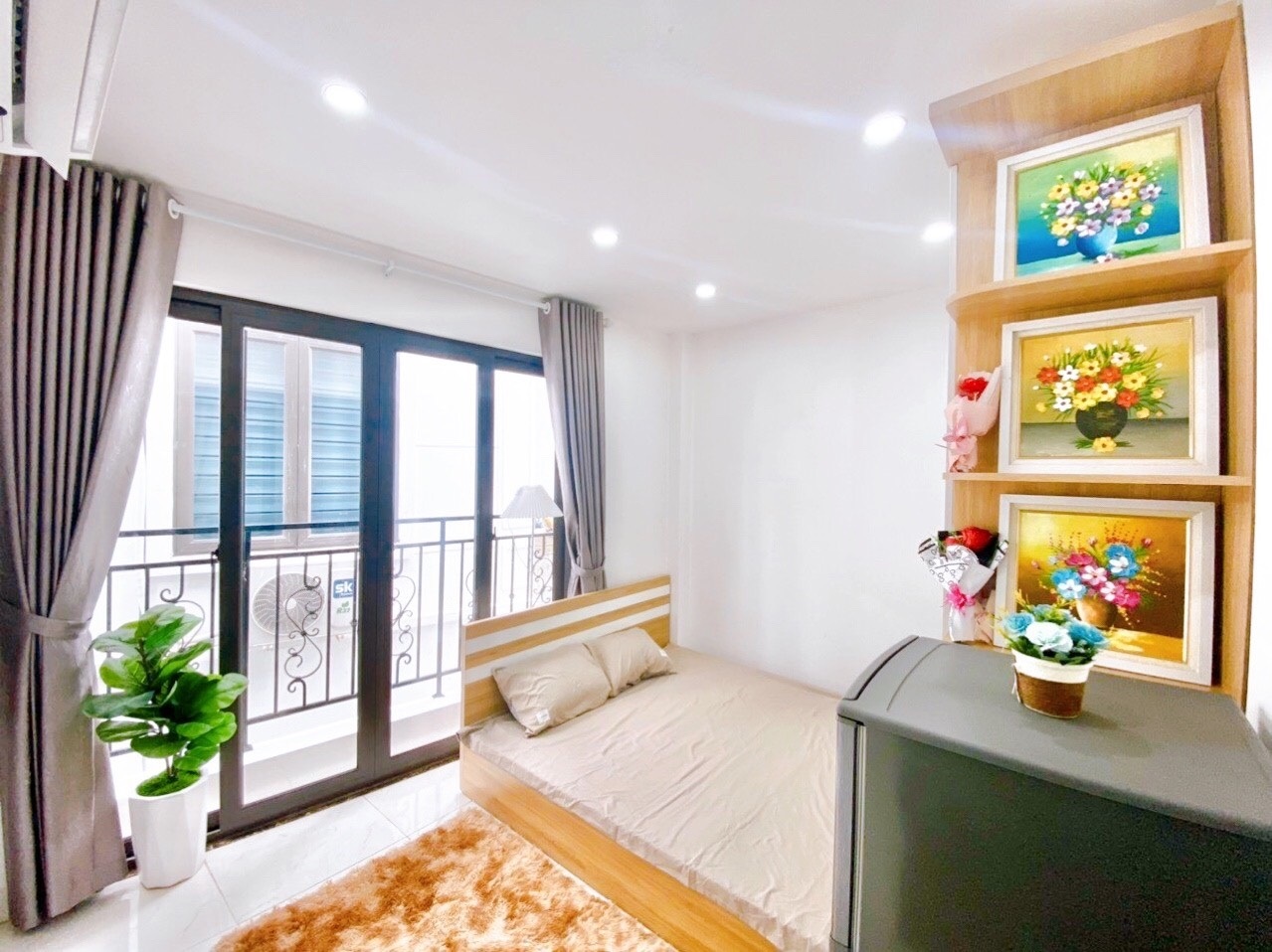 Phòng trọ Studio 25m2 tại Timehouse Phú Mỹ - Nam Từ Liêm - Phòng ngủ