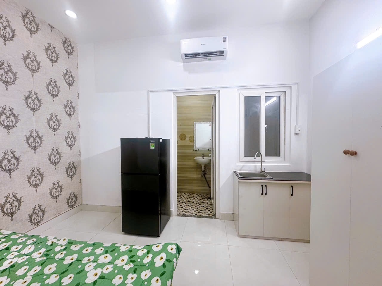 Phòng trọ Studio 25m2 tại AV House A Thạnh Xuân 25 - Quận 12 - Phòng ngủ