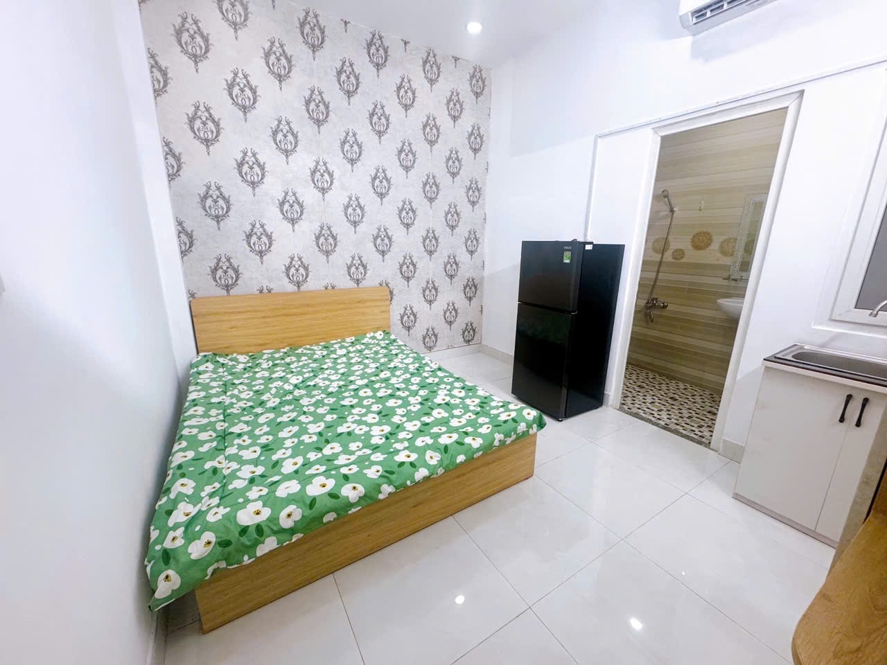 Phòng trọ Studio 25m2 tại AV House A Thạnh Xuân 25 - Quận 12 - Phòng ngủ