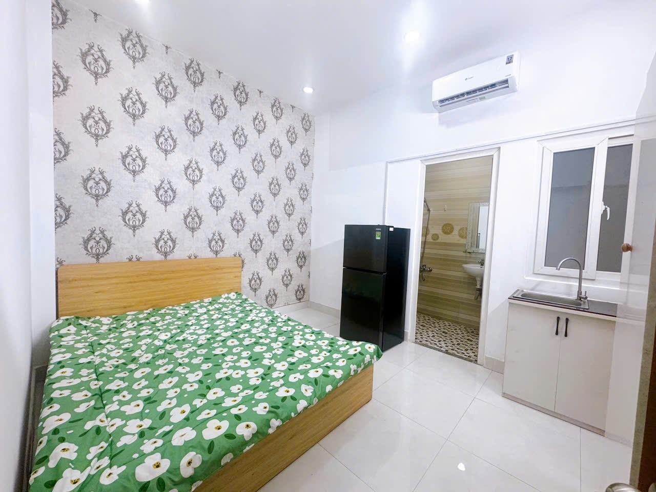 Phòng trọ Studio 25m2 tại AV House A Thạnh Xuân 25 - Quận 12 - Phòng ngủ