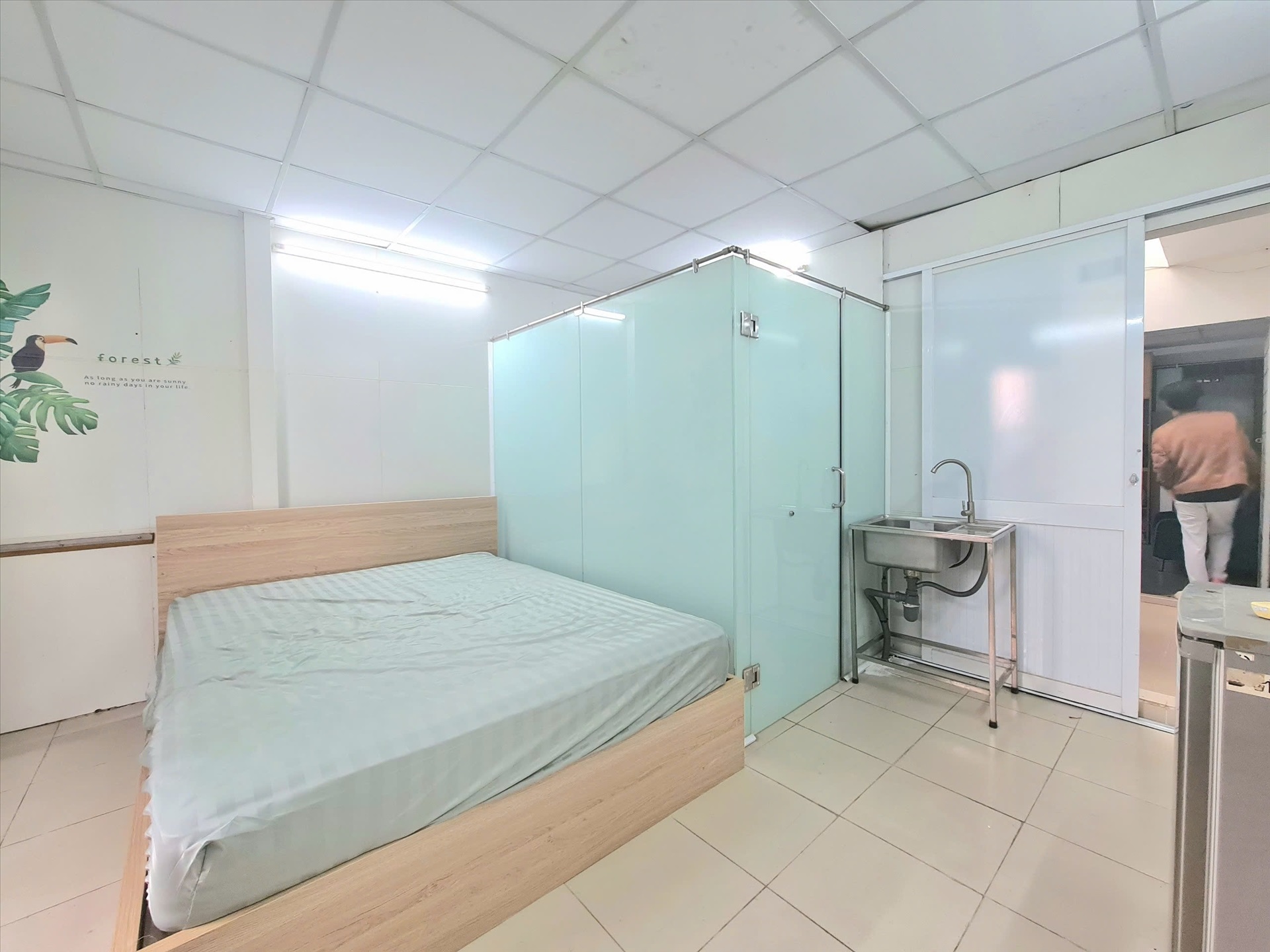 Phòng trọ Studio 25m2 tại NVN Home Đề Thám - Quận 1 - Phòng ngủ