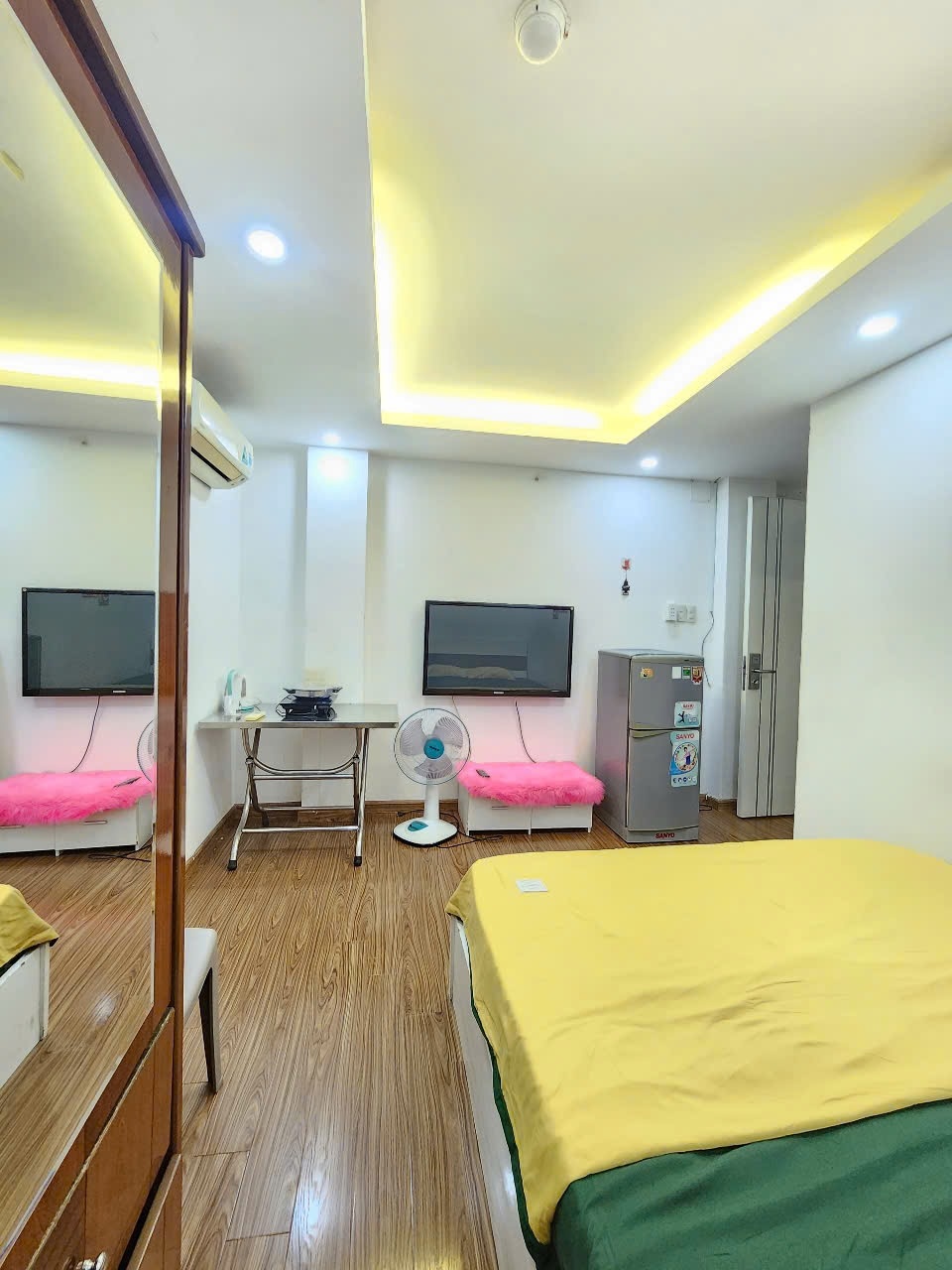 Phòng trọ Studio 25m2 tại AH Apartment Nguyễn Trãi - Quận 1 - Phòng ngủ