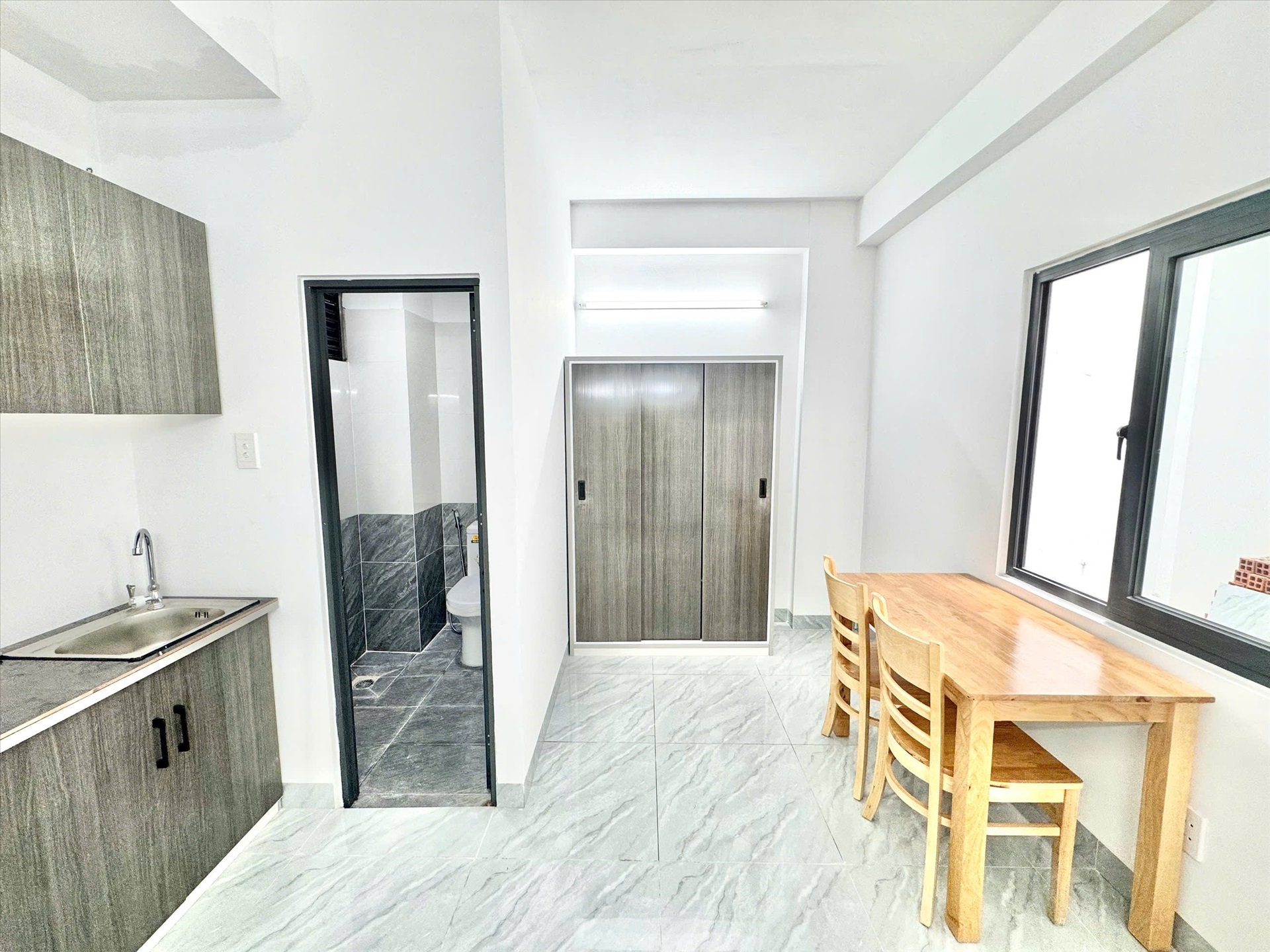 Phòng trọ Studio 25m2 tại Yoho Home Đường số 9 - Gò Vấp - Phòng khách