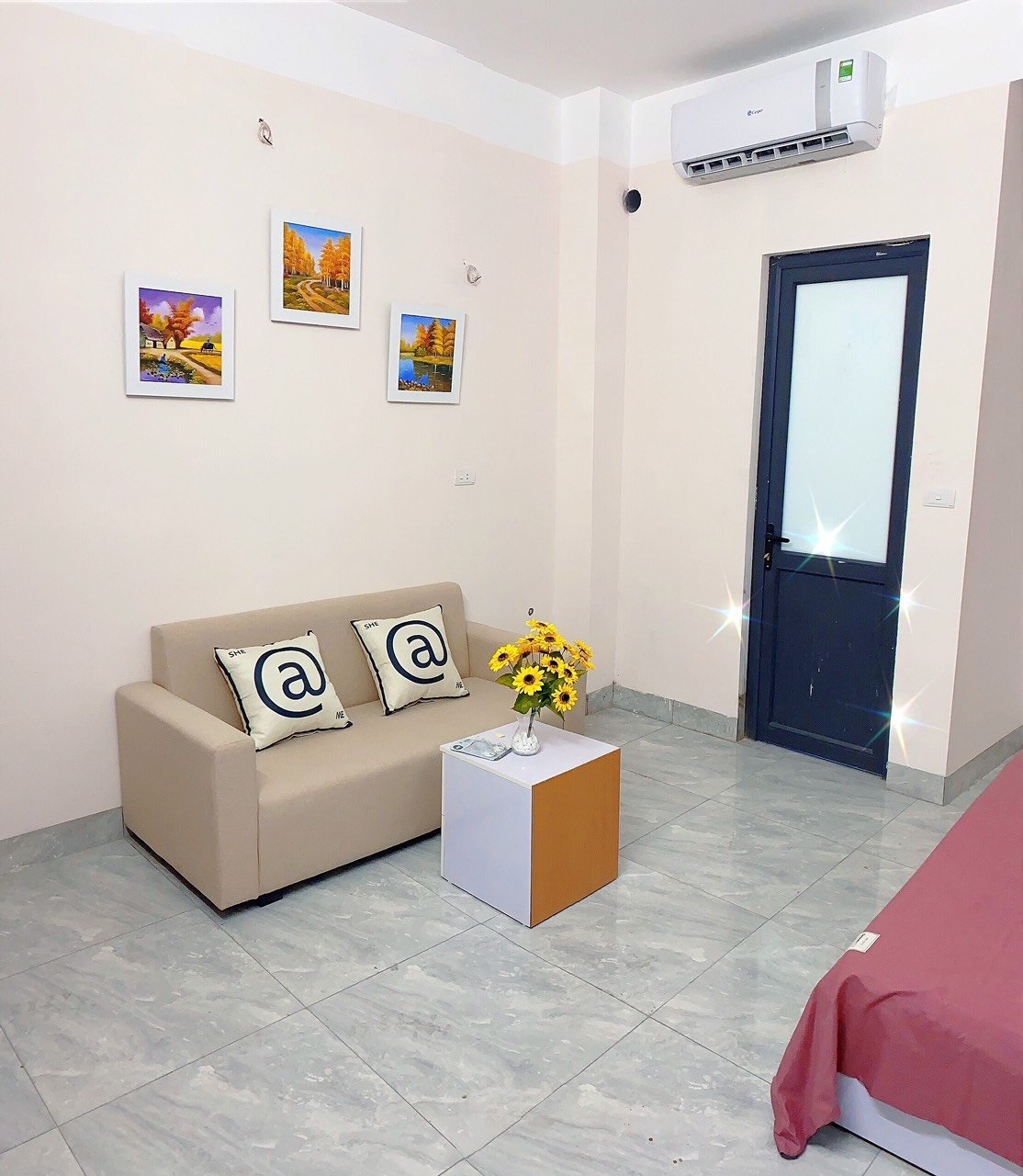 Phòng trọ Studio 27m2 tại Timehouse Thiên Hiền - Nam Từ Liêm - Phòng khách