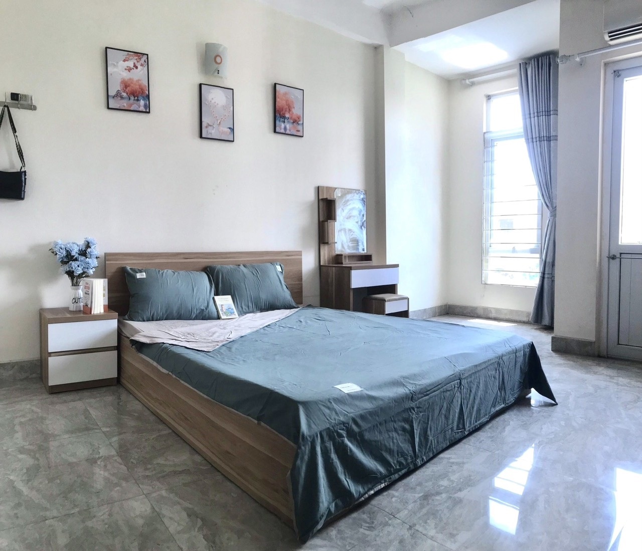 Phòng trọ Studio 25m2 tại Timehouse Mễ Trì Hạ - Nam Từ Liêm - Phòng ngủ