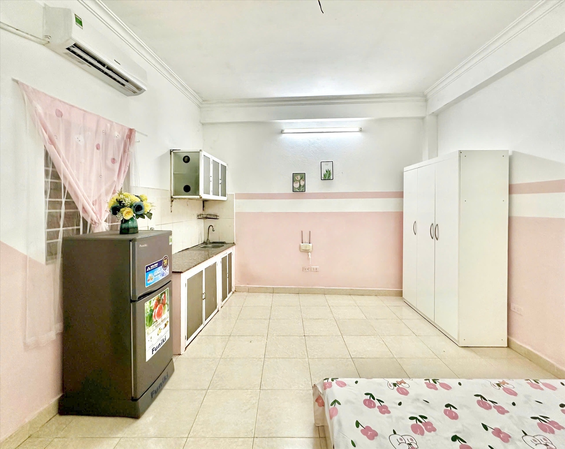 Phòng trọ Studio 25m2 tại Timehouse Yên Hòa - Cầu Giấy - Phòng ngủ