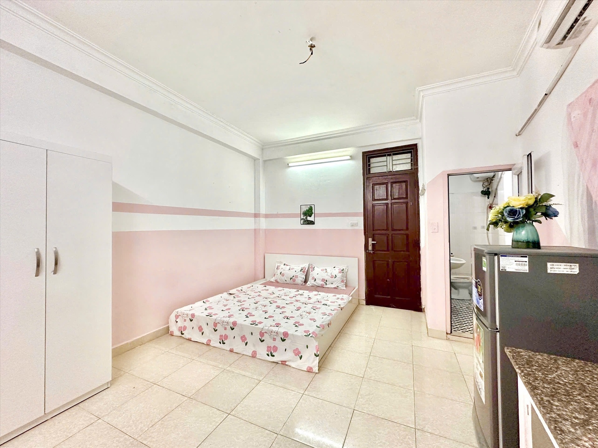 Phòng trọ Studio 25m2 tại Timehouse Yên Hòa - Cầu Giấy - Phòng ngủ