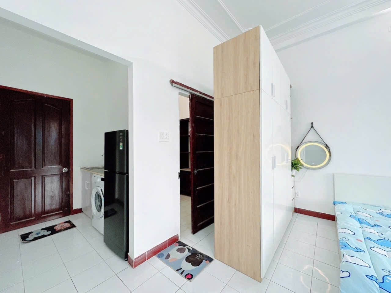 Phòng trọ Studio 25m2 tại AS Home Hậu Giang - Tân Bình - Phòng ngủ