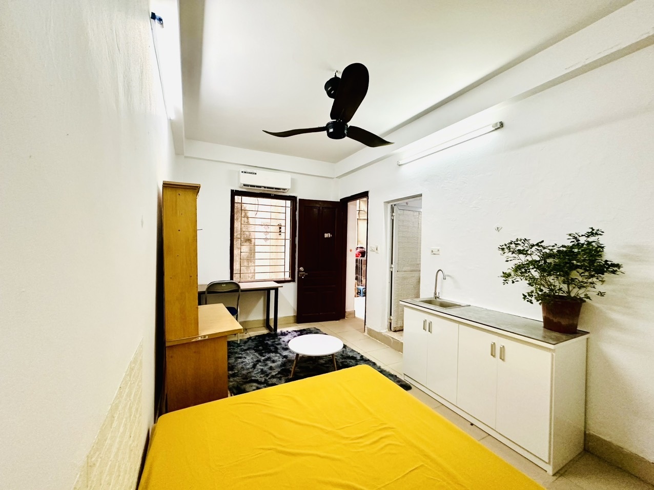 Phòng trọ Studio 25m2 tại NT House Trần Thái Tông - Cầu Giấy - Phòng ngủ