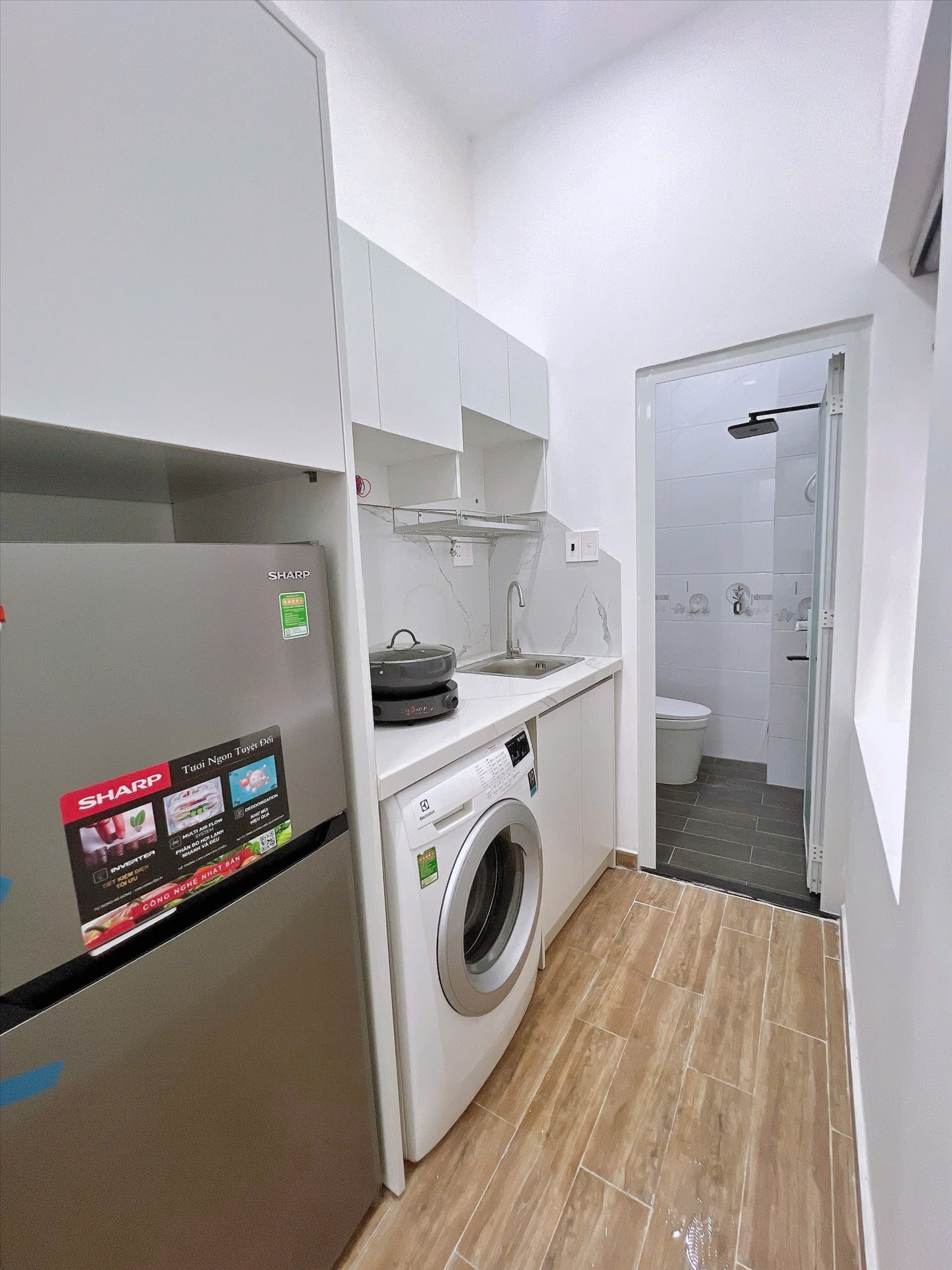 Phòng trọ 1 Phòng ngủ 25m2 tại AM Apartment Trần Bình Trọng - Bình Thạnh - Phòng bếp