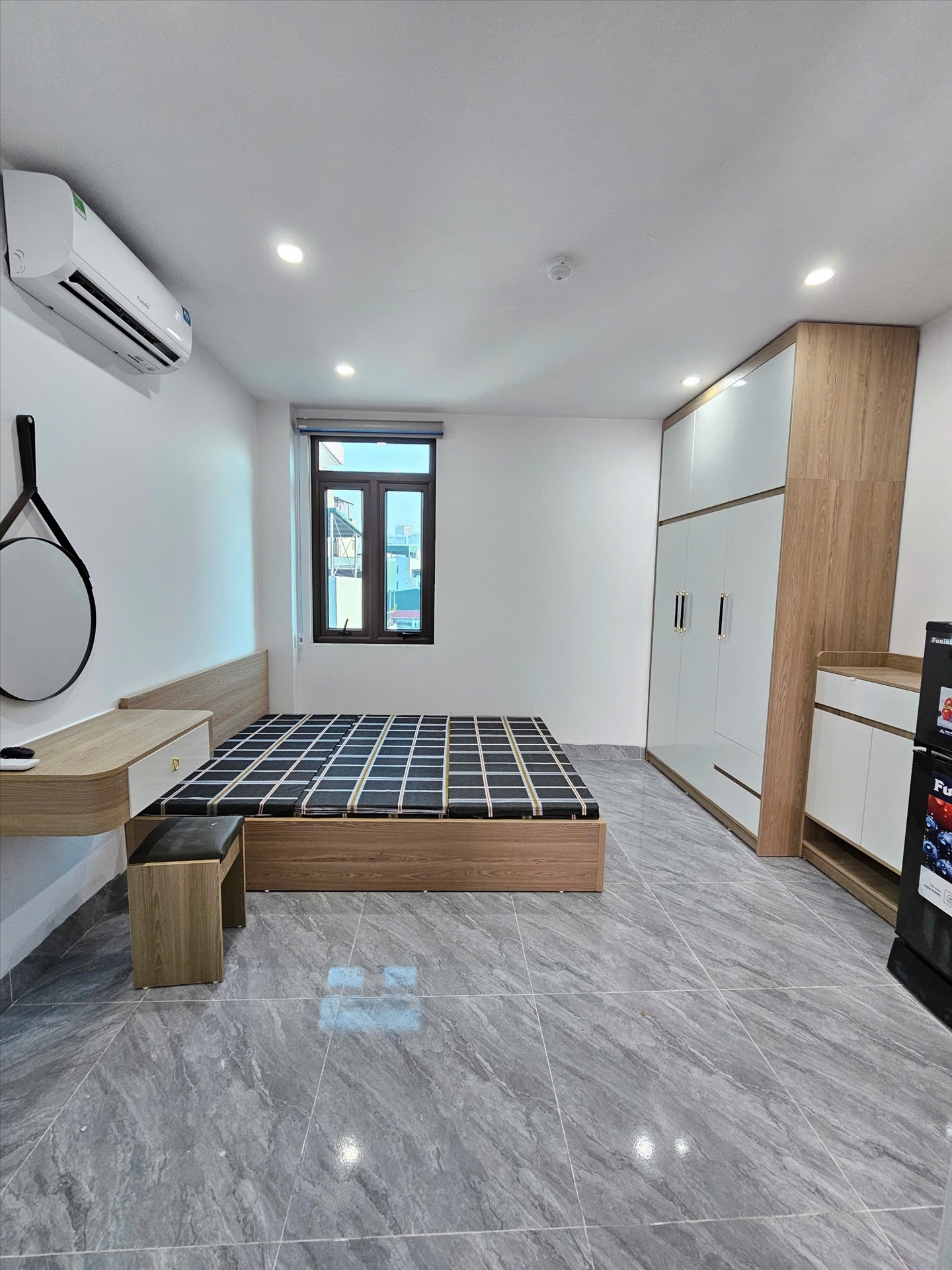 Phòng trọ Studio 25m2 tại HS House Lê Đức Thọ - Nam Từ Liêm - Phòng ngủ