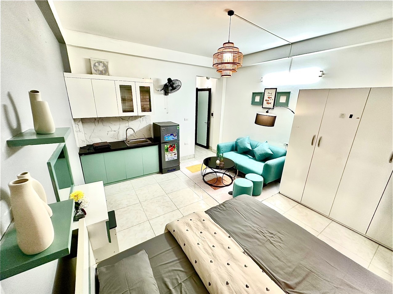 Phòng trọ Studio 30m2 tại DT Apartment Mỹ Đình - Nam Từ Liêm - Phòng ngủ