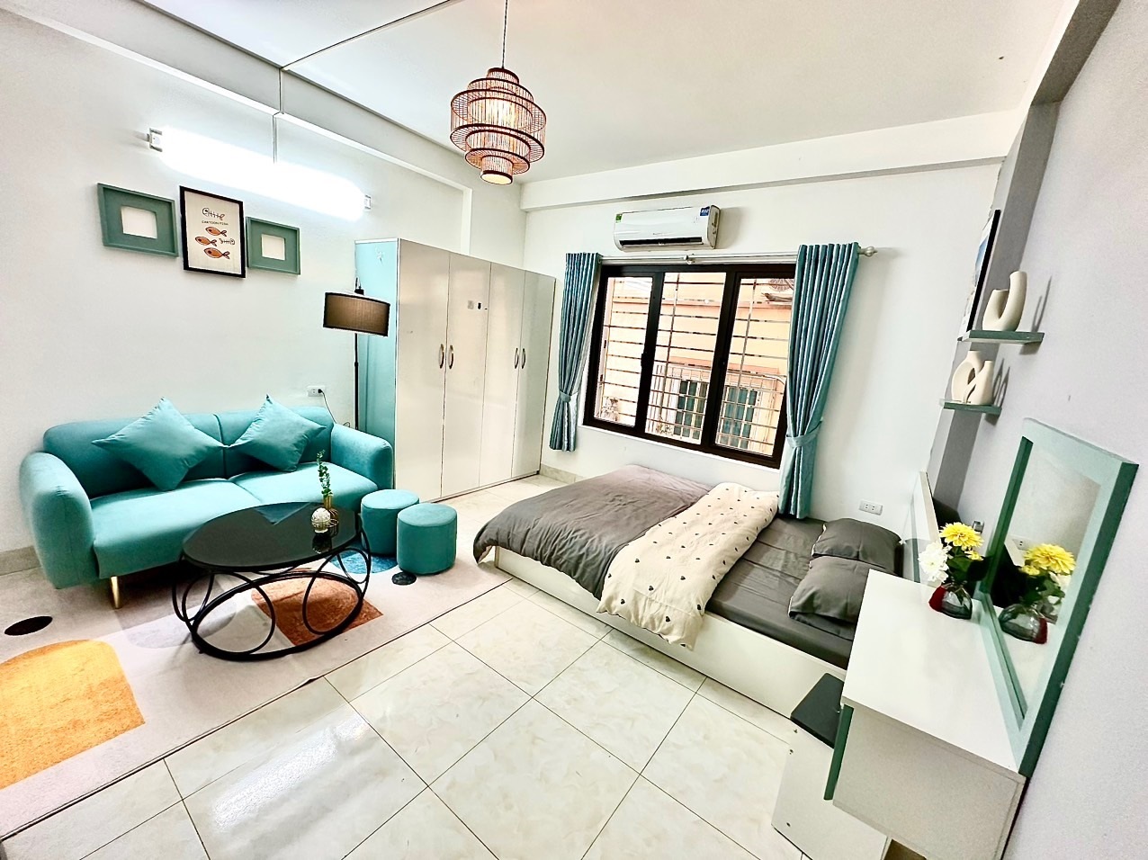 Phòng trọ Studio 30m2 tại DT Apartment Mỹ Đình - Nam Từ Liêm - Phòng ngủ