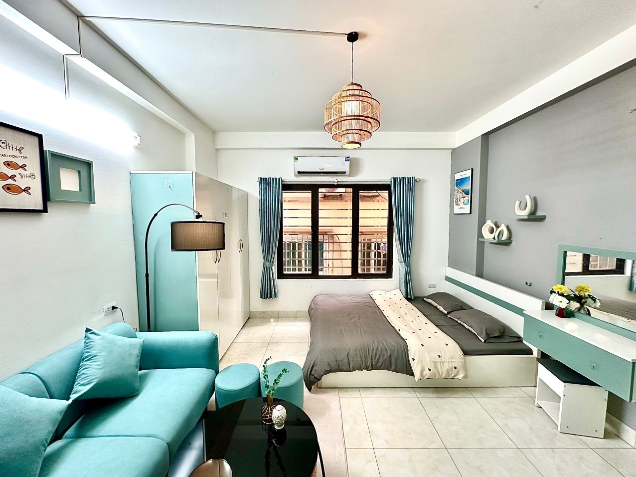Phòng trọ Studio 30m2 tại DT Apartment Mỹ Đình - Nam Từ Liêm - Phòng ngủ