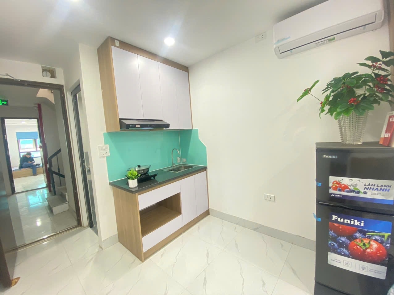 Phòng trọ Studio 25m2 tại NT House Trịnh Văn Bô - Nam Từ Liêm - Phòng bếp