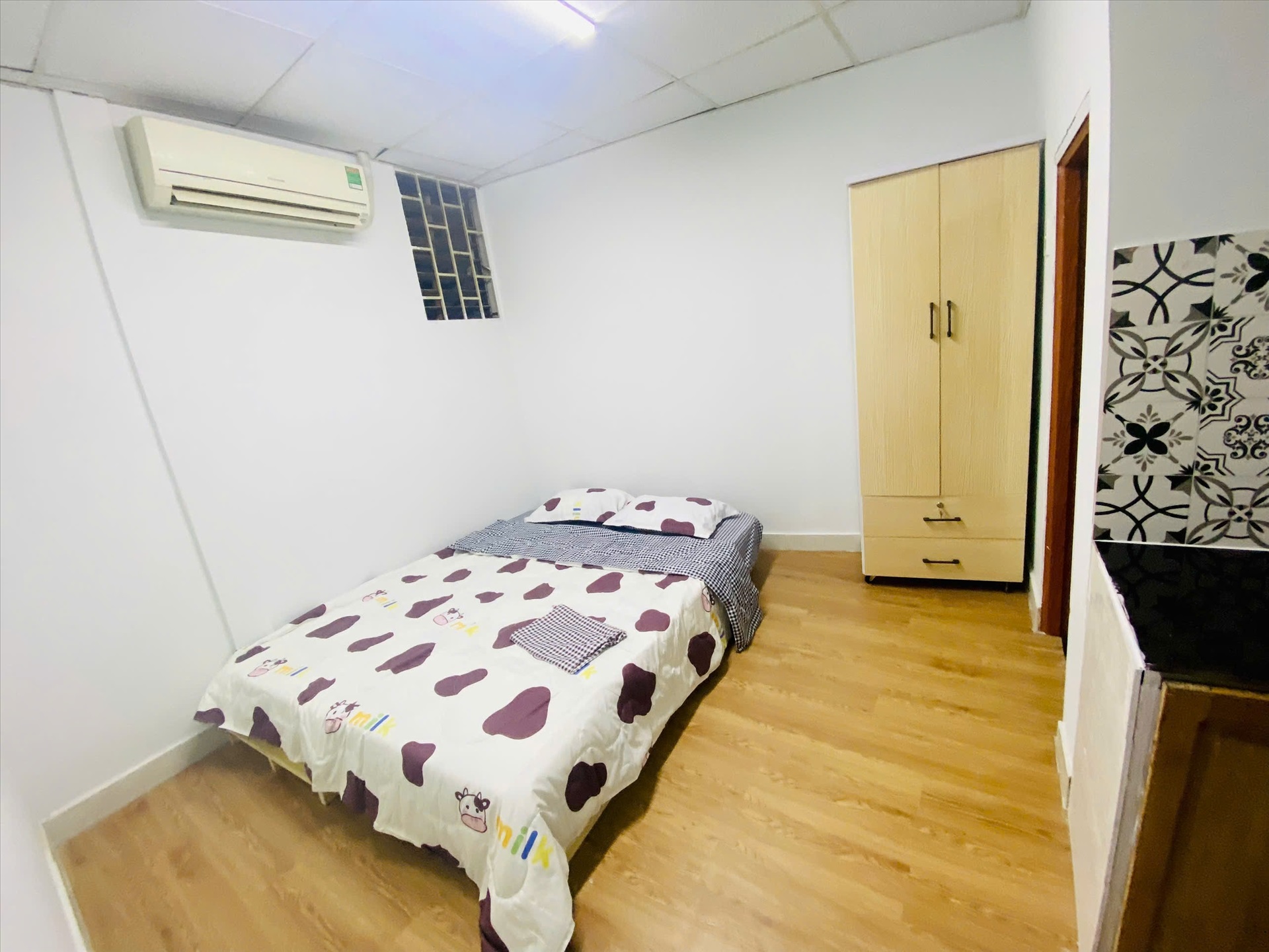 Phòng trọ Studio 25m2 tại Hoa Mây Home 1 Âu Dương Lân - Quận 8 - Phòng ngủ