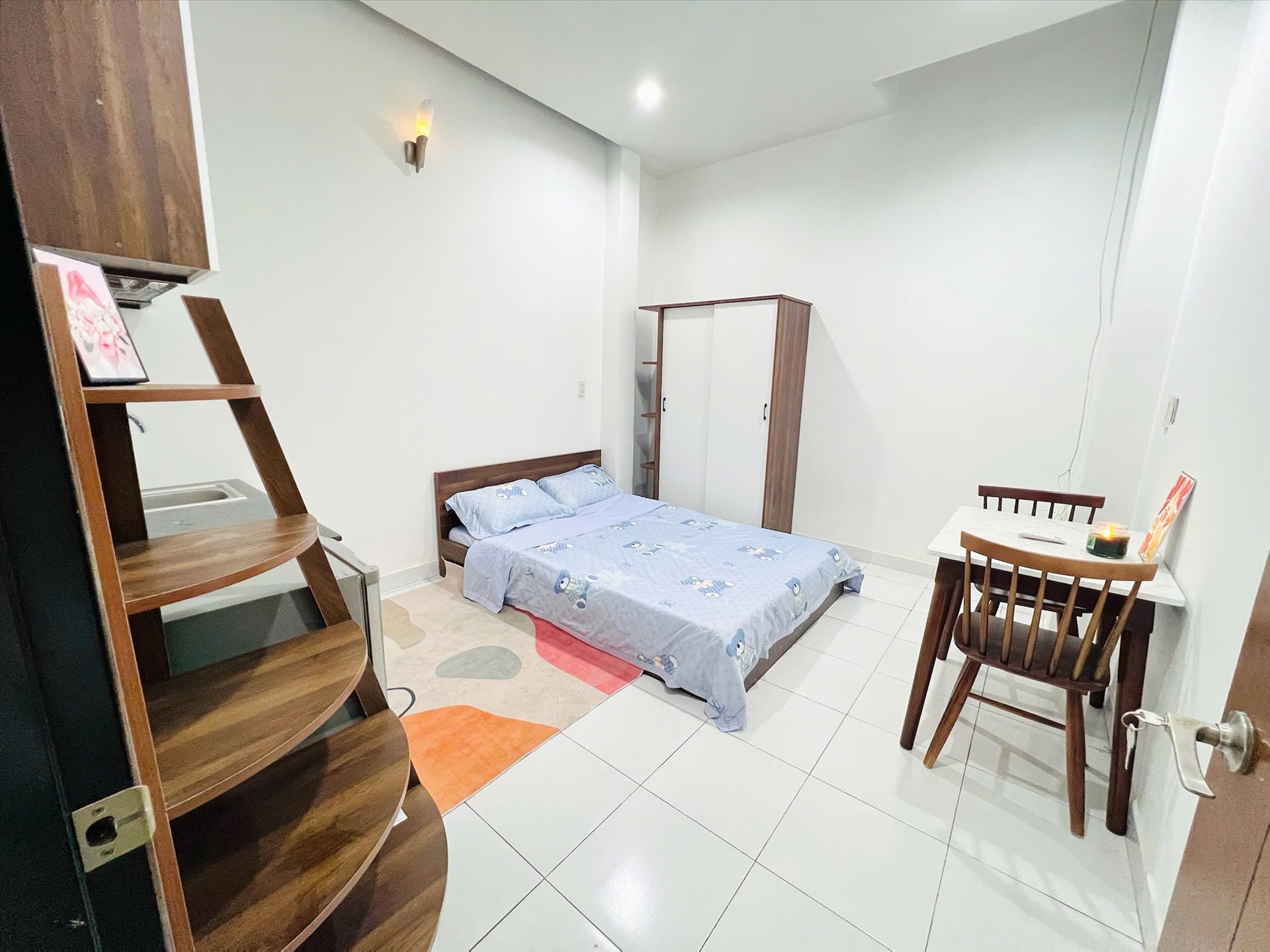 Phòng trọ Studio 25m2 tại Hoa Mây Home Âu Dương Lân - Quận 8 - Phòng ngủ