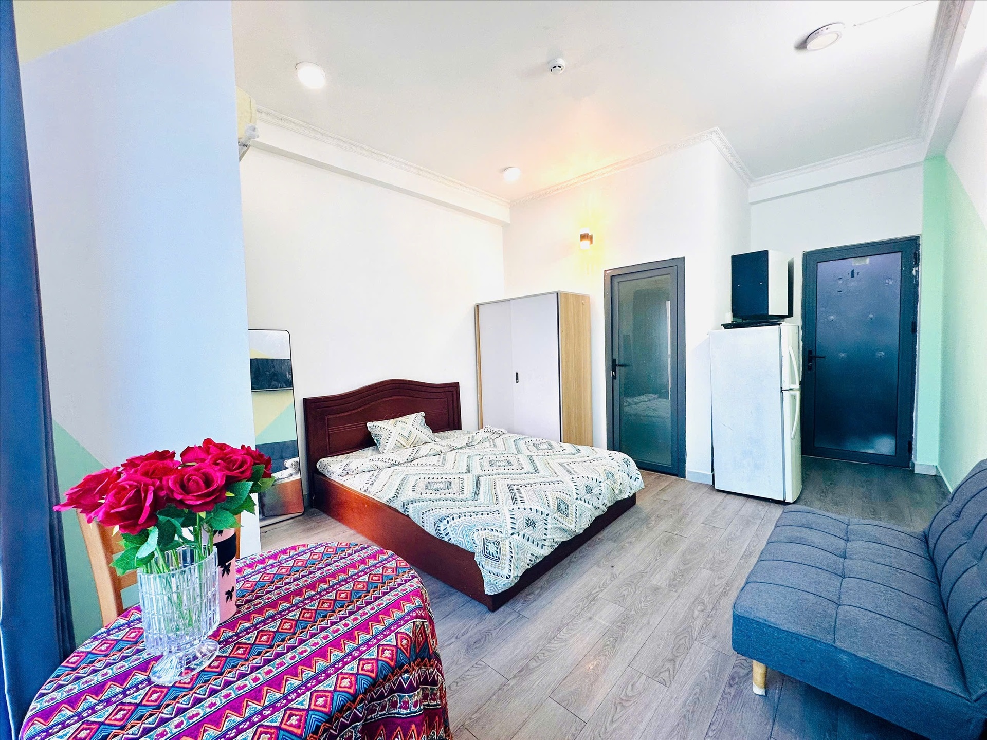 Phòng trọ Studio 25m2 tại Hoa Mây Home Dương Bá Trạc - Quận 8 - Phòng ngủ