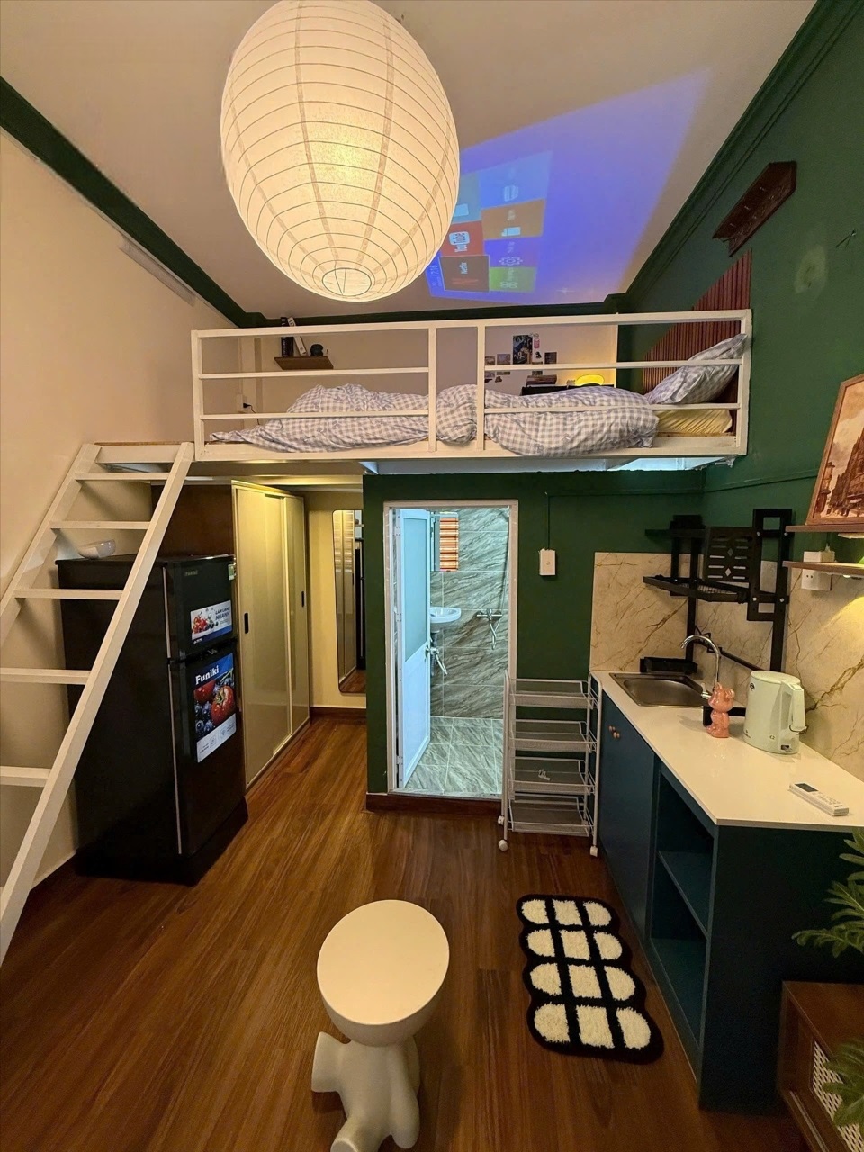 Phòng trọ Duplex 25m2 tại TN House Bạch Đằng - Tân Bình - Phòng khách