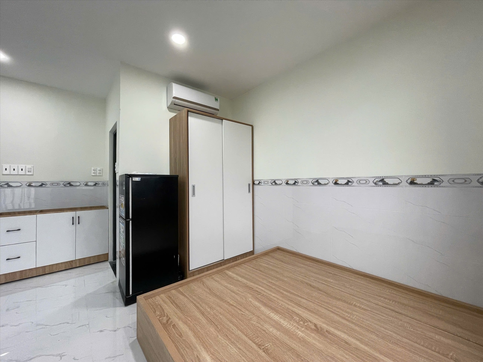 Phòng trọ Studio 30m2 tại AT House Nơ Trang Long - Bình Thạnh - Phòng ngủ