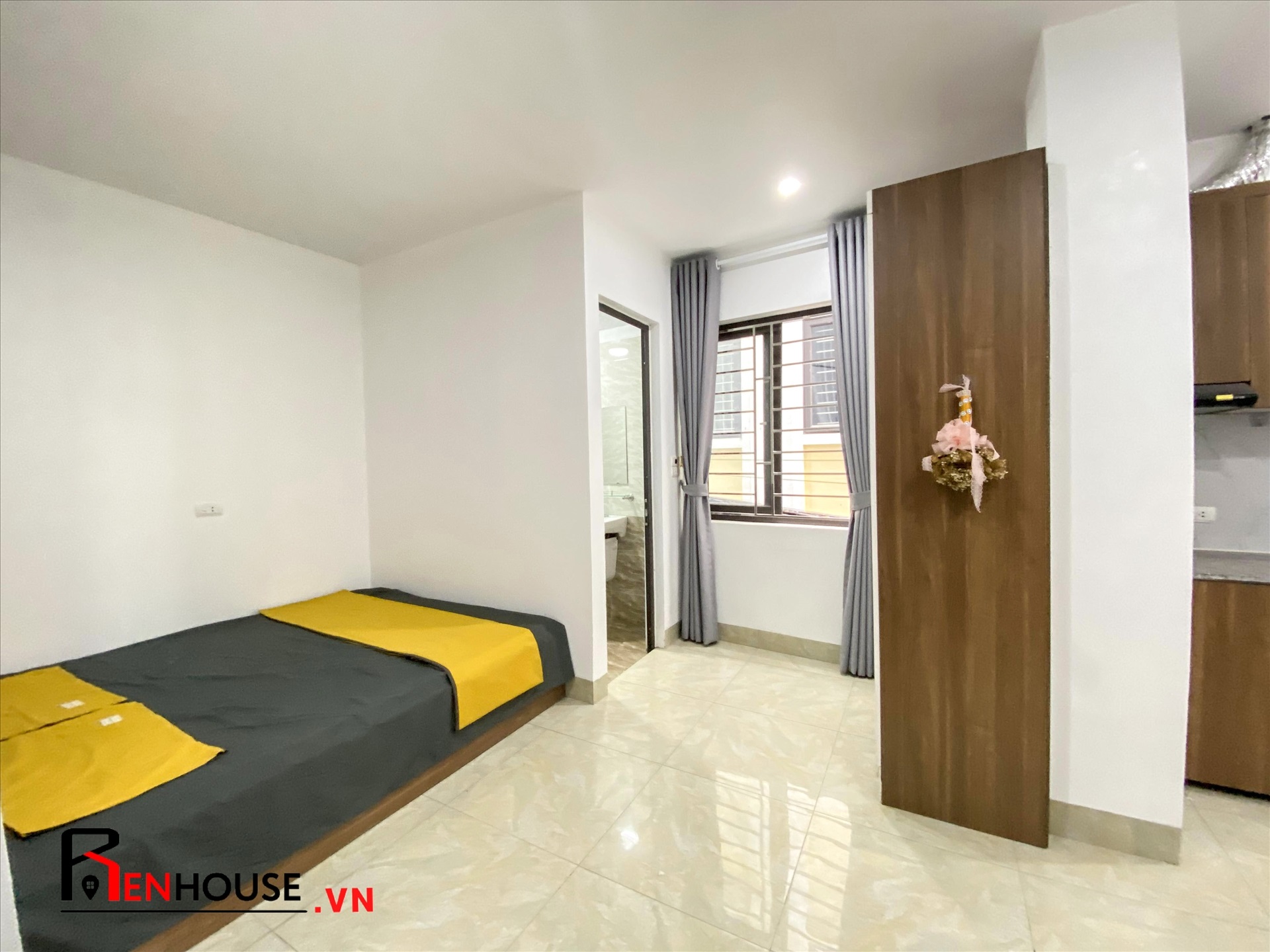 Phòng trọ Studio 30m2 tại RenHouse 1 Mỹ Đình - Nam Từ Liêm - Phòng ngủ