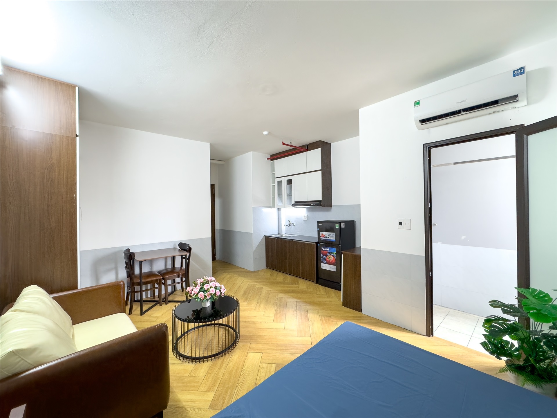 Phòng trọ Studio 29m2 tại RenHouse 1 Phú Kiều - Bắc Từ Liêm - Phòng ngủ