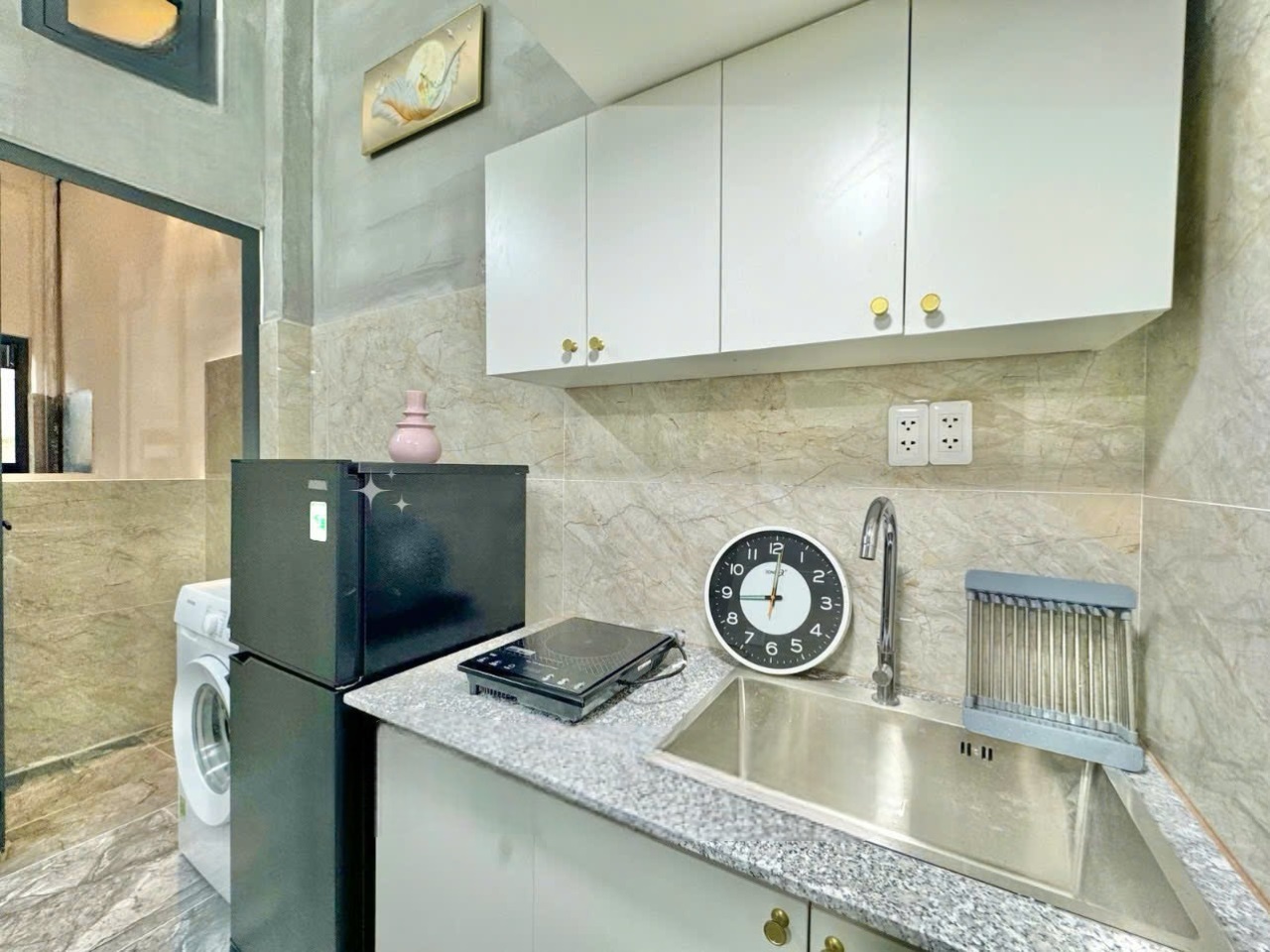 Phòng trọ Duplex 25m2 tại AT Room Lê Đình Thám - Tân Phú - Phòng bếp
