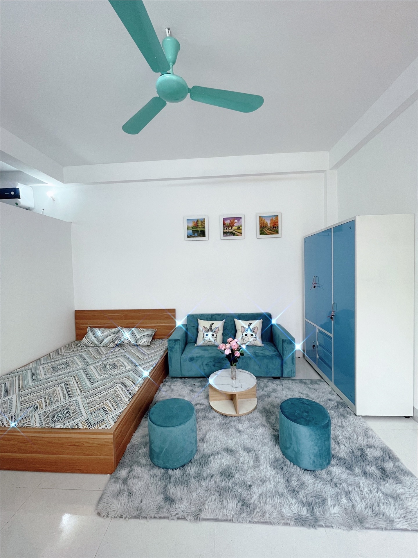 Phòng trọ Studio 30m2 tại Time House 1 Phú Diễn - Bắc Từ Liêm - Phòng ngủ