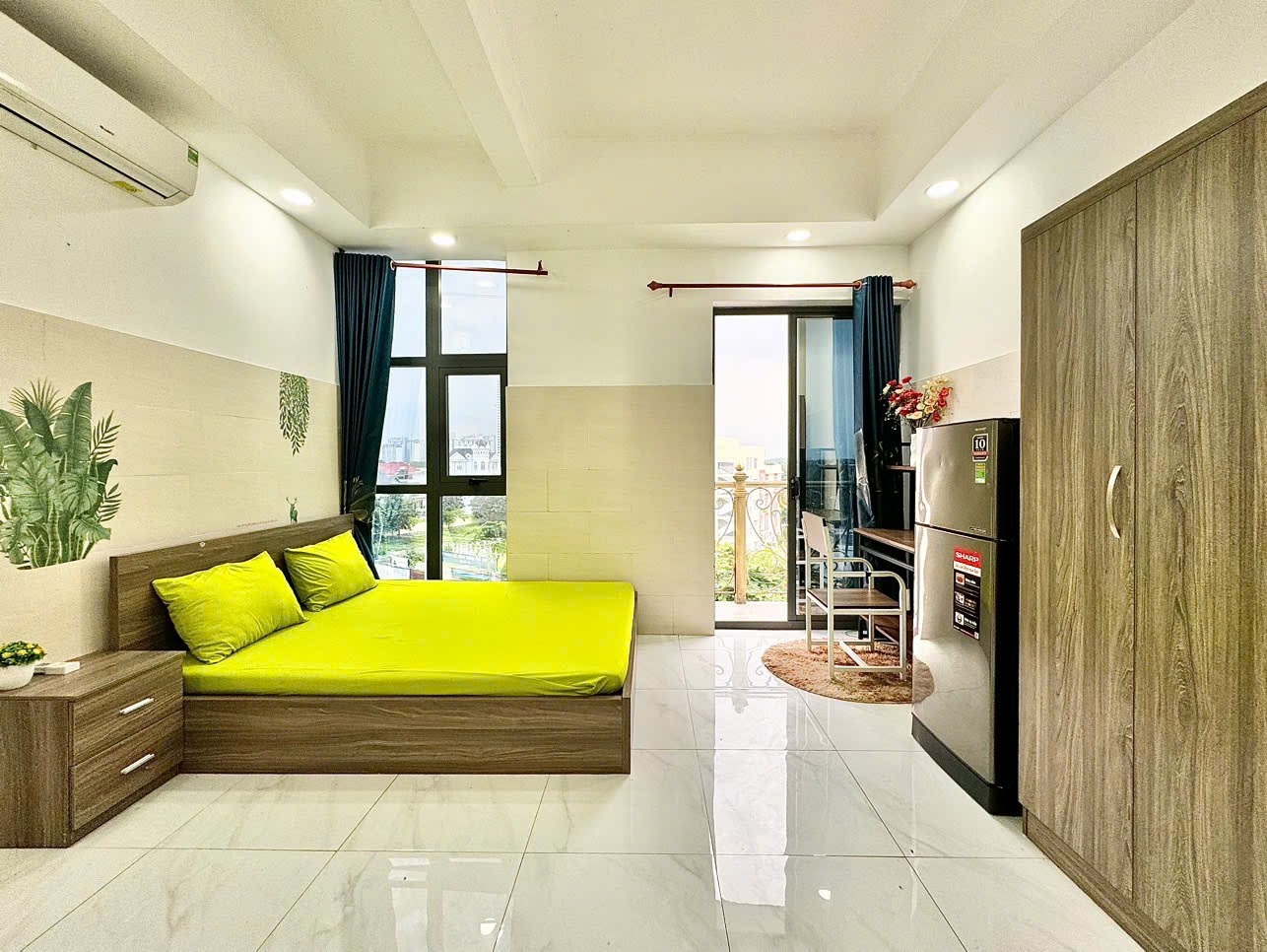 Phòng trọ Studio 30m2 tại Lacasa House Nguyễn Duy Trinh - Quận 2 - Phòng ngủ