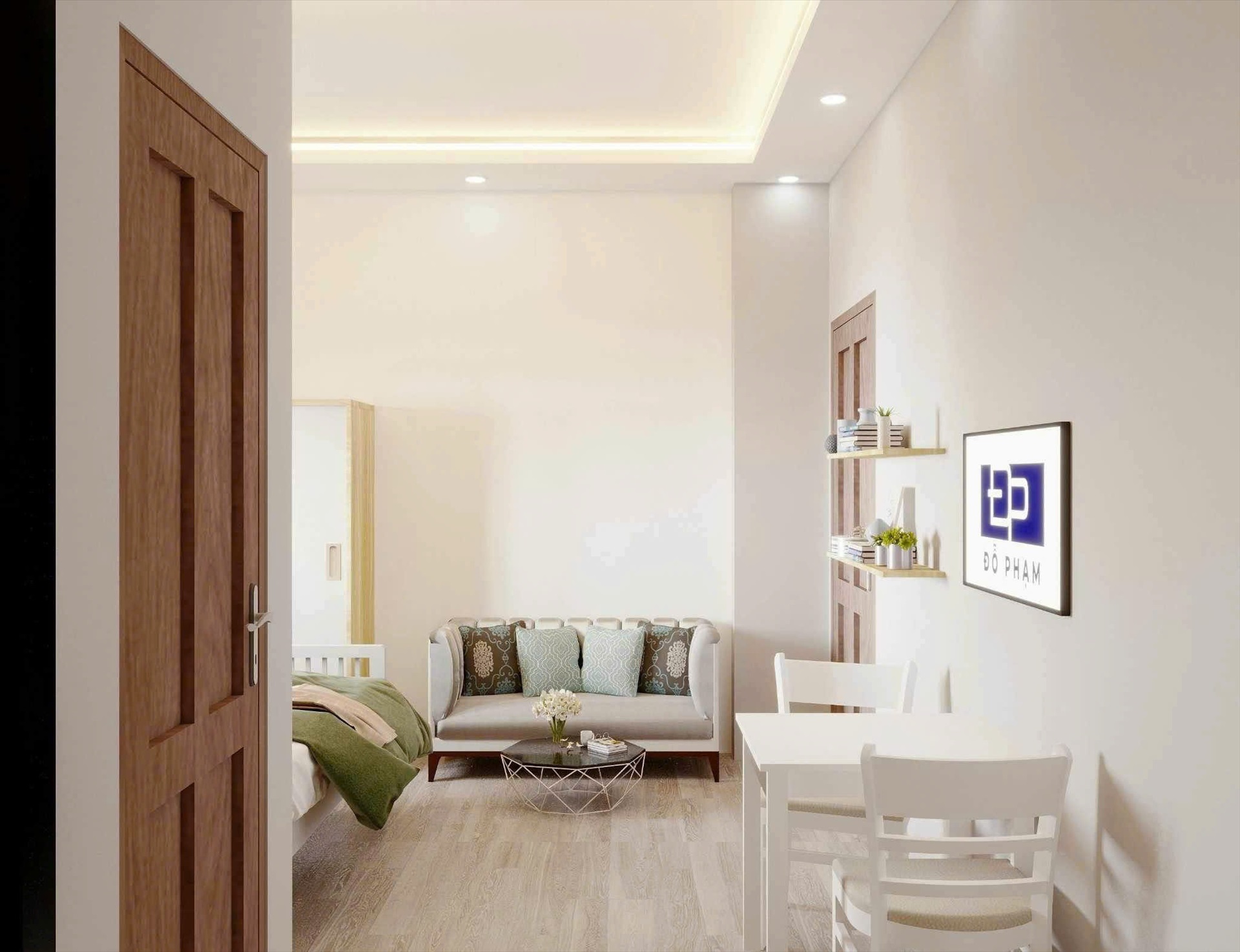 Phòng trọ Studio 20m2 tại HT Home Bà Lê Chân - Quận 1 - Phòng ngủ