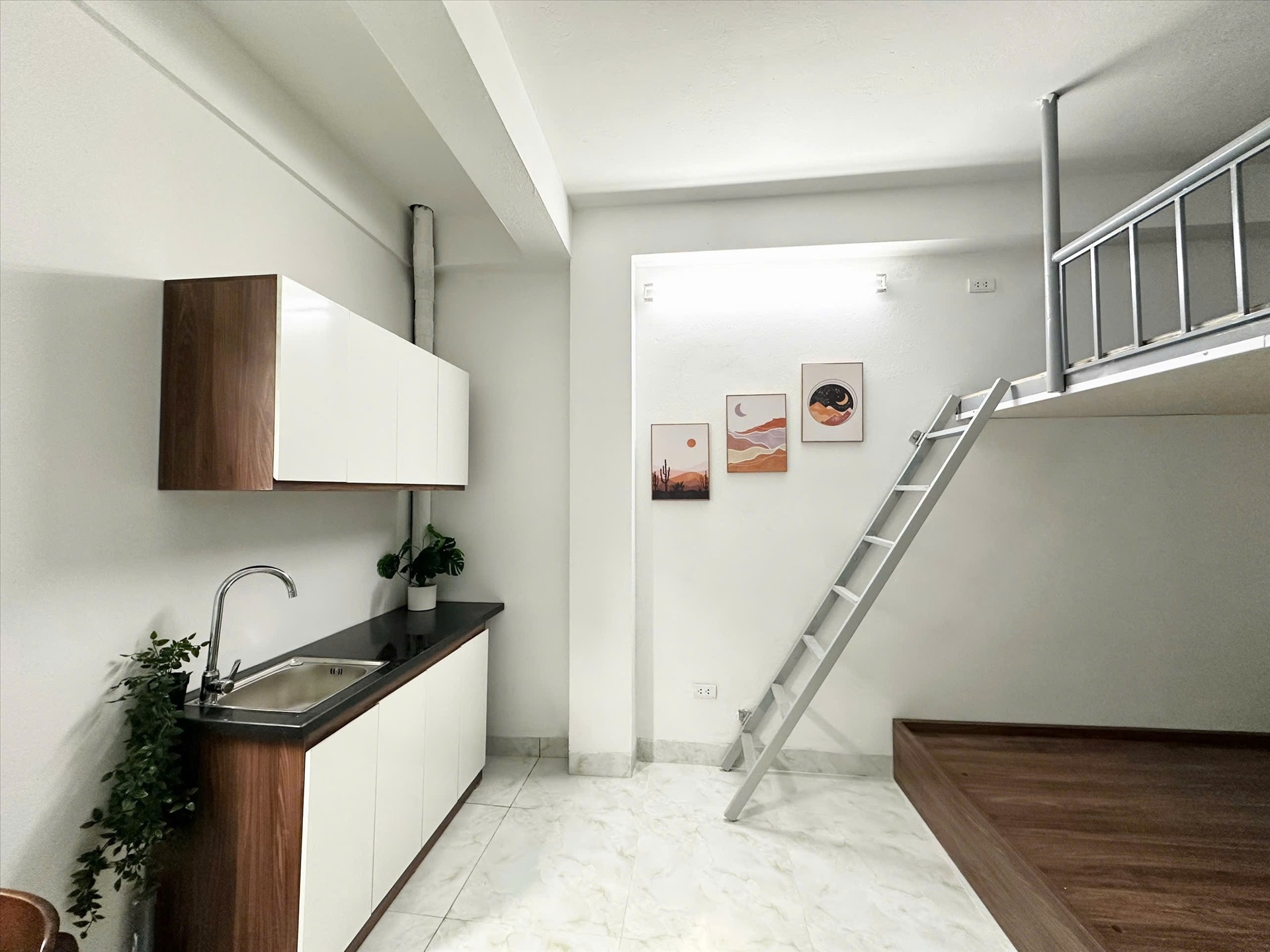 Phòng trọ Duplex 28m2 tại 4PS Housing Đại Linh - Nam Từ Liêm - Phòng khách