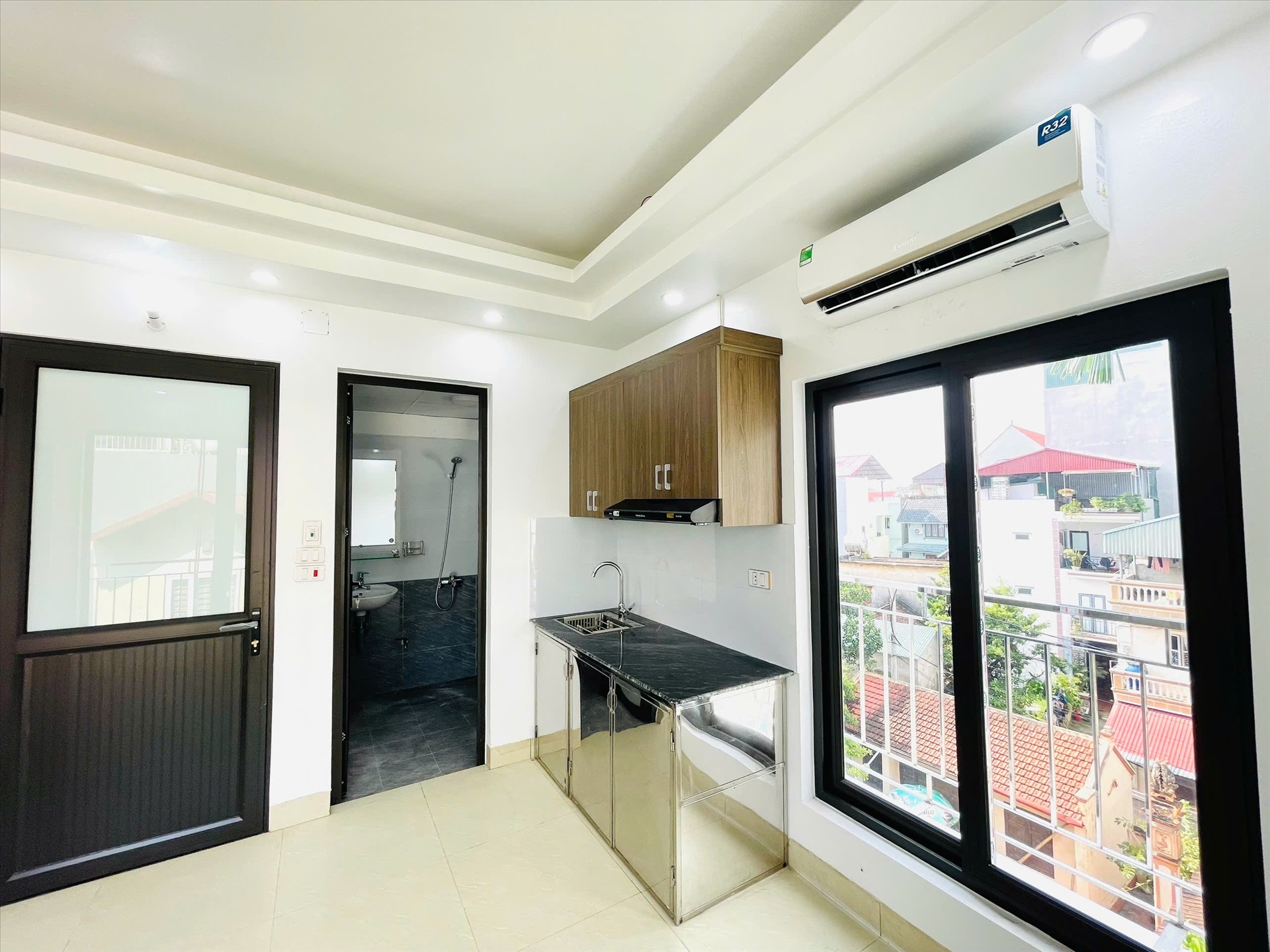 Phòng trọ Studio 25m2 tại LM Land 1 Trịnh Văn Bô - Nam Từ Liêm - Phòng bếp