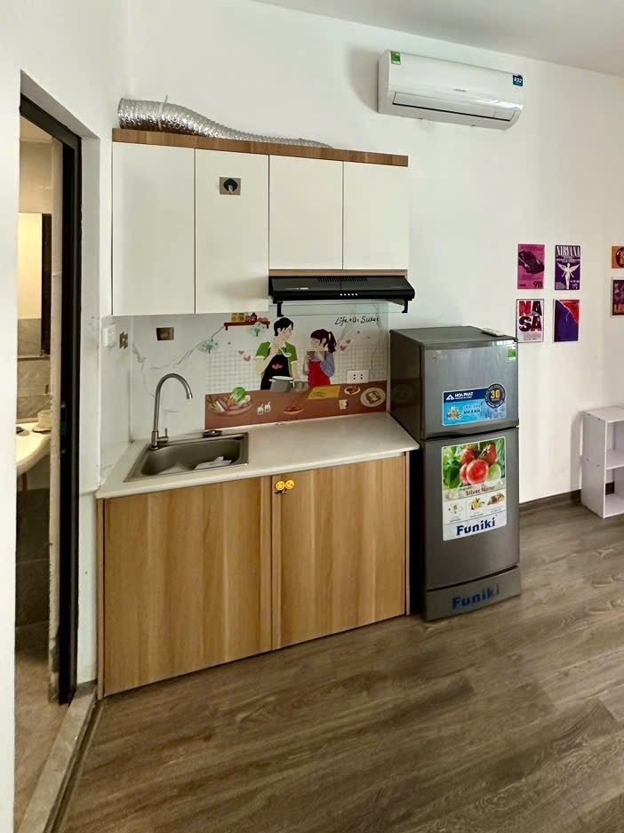 Phòng trọ Studio 25m2 tại Friends Team Định Công Thượng - Hoàng Mai - Phòng bếp