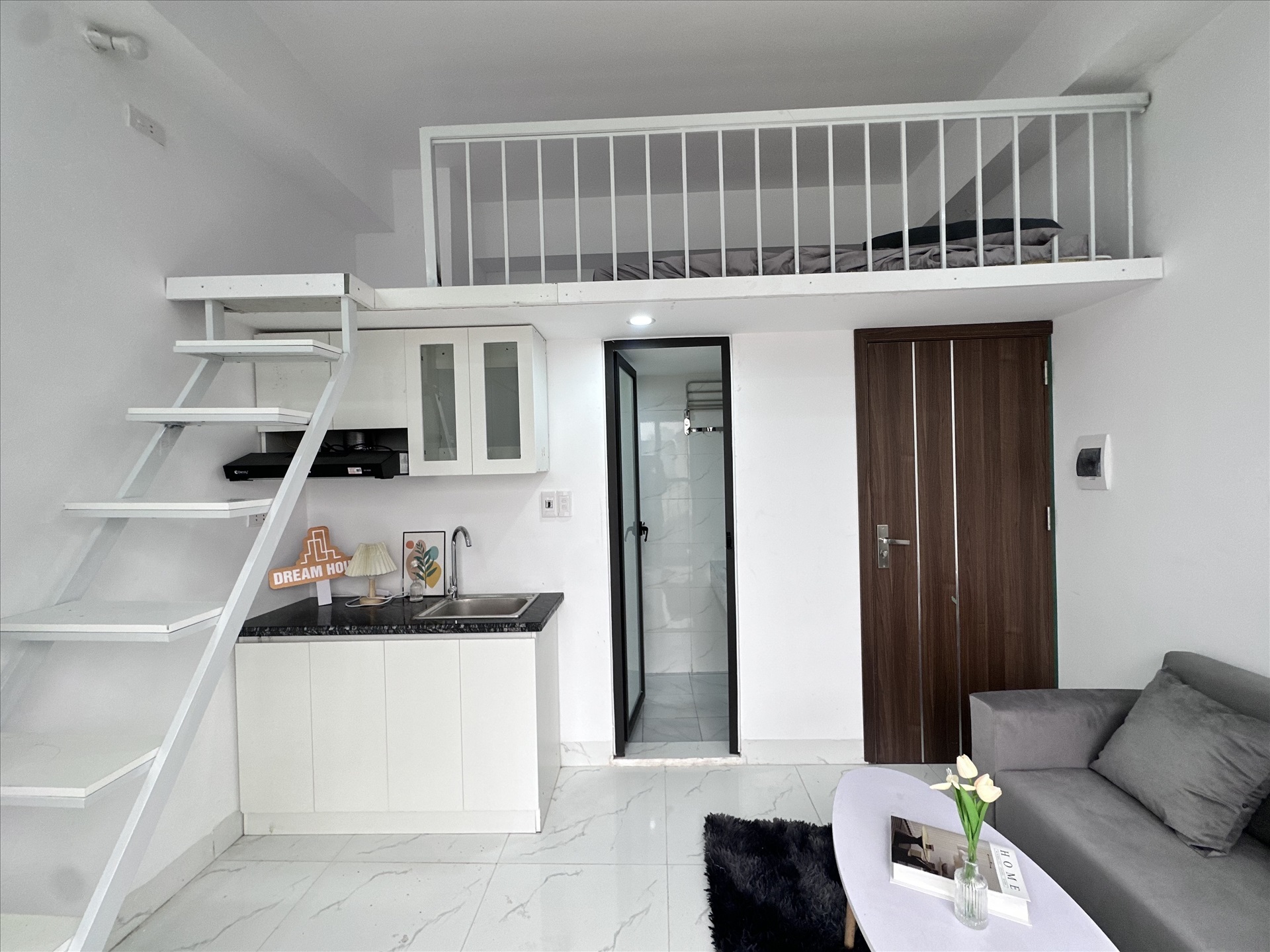 Phòng trọ Duplex 20m2 tại DreamHouse Mỹ Đình - Nam Từ Liêm - Phòng bếp