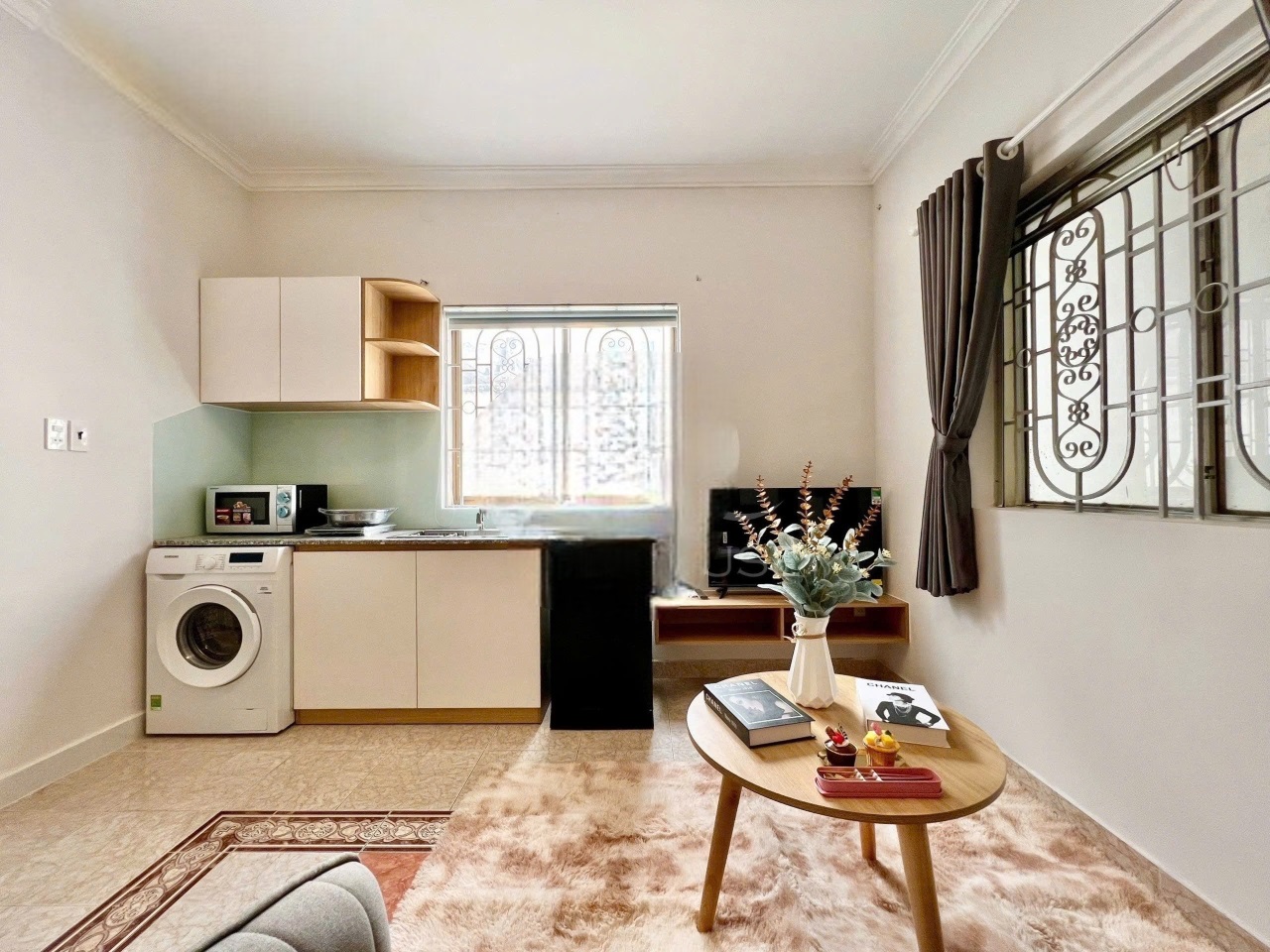 Phòng trọ Studio 25m2 tại CM Home Ba Vân - Tân Bình - Phòng bếp