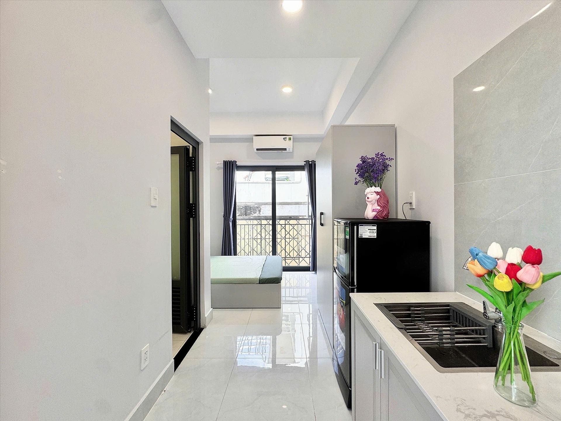 Phòng trọ Studio 20m2 tại MH Home Cộng Hòa - Tân Bình - Phòng ngủ