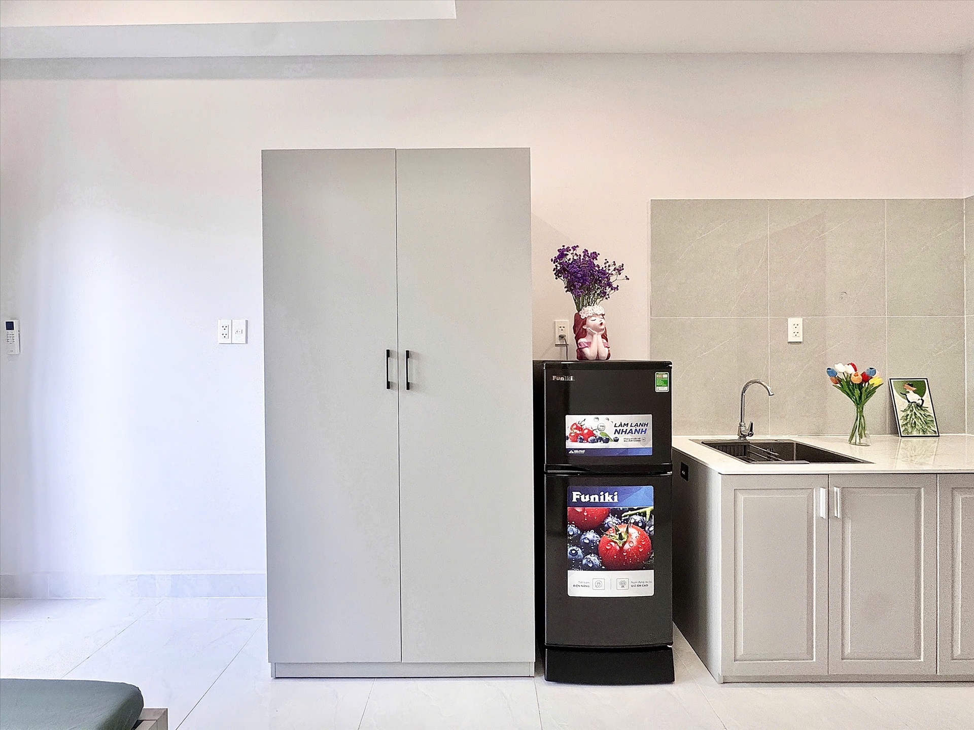 Phòng trọ Studio 20m2 tại MH Home Cộng Hòa - Tân Bình - Phòng ngủ